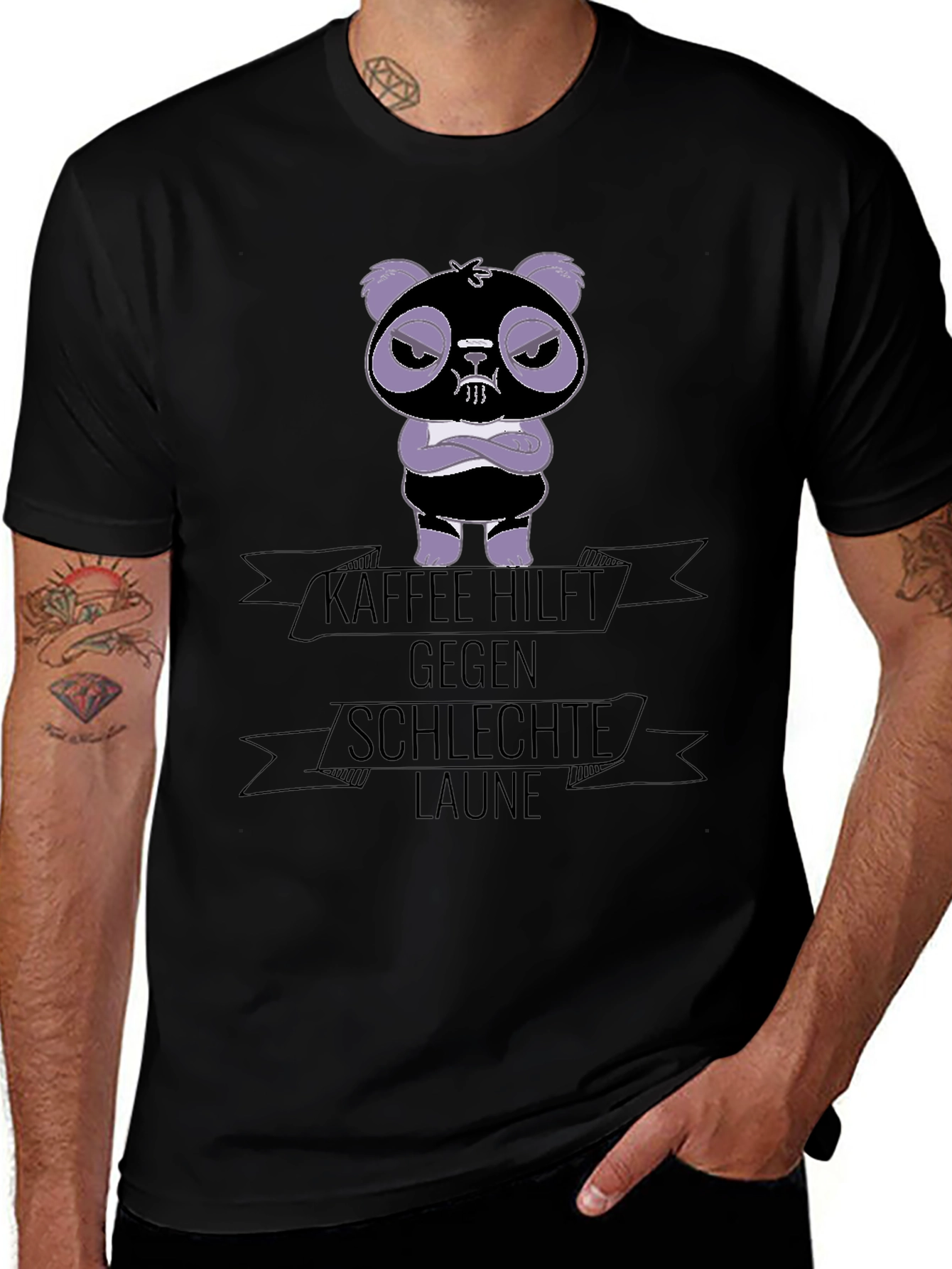 Variant 9 of Grumpy Panda Coffee Helps T-Shirt