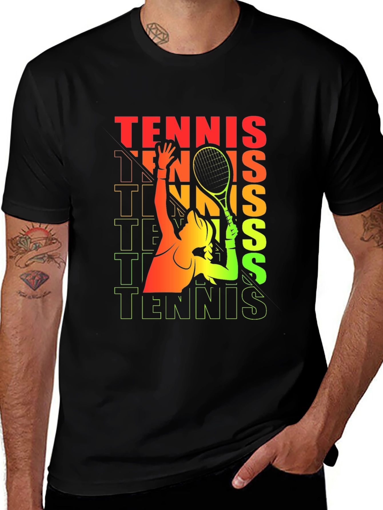 Variant 27 of Tennis Player Graphic Tee - Stylish Activewear