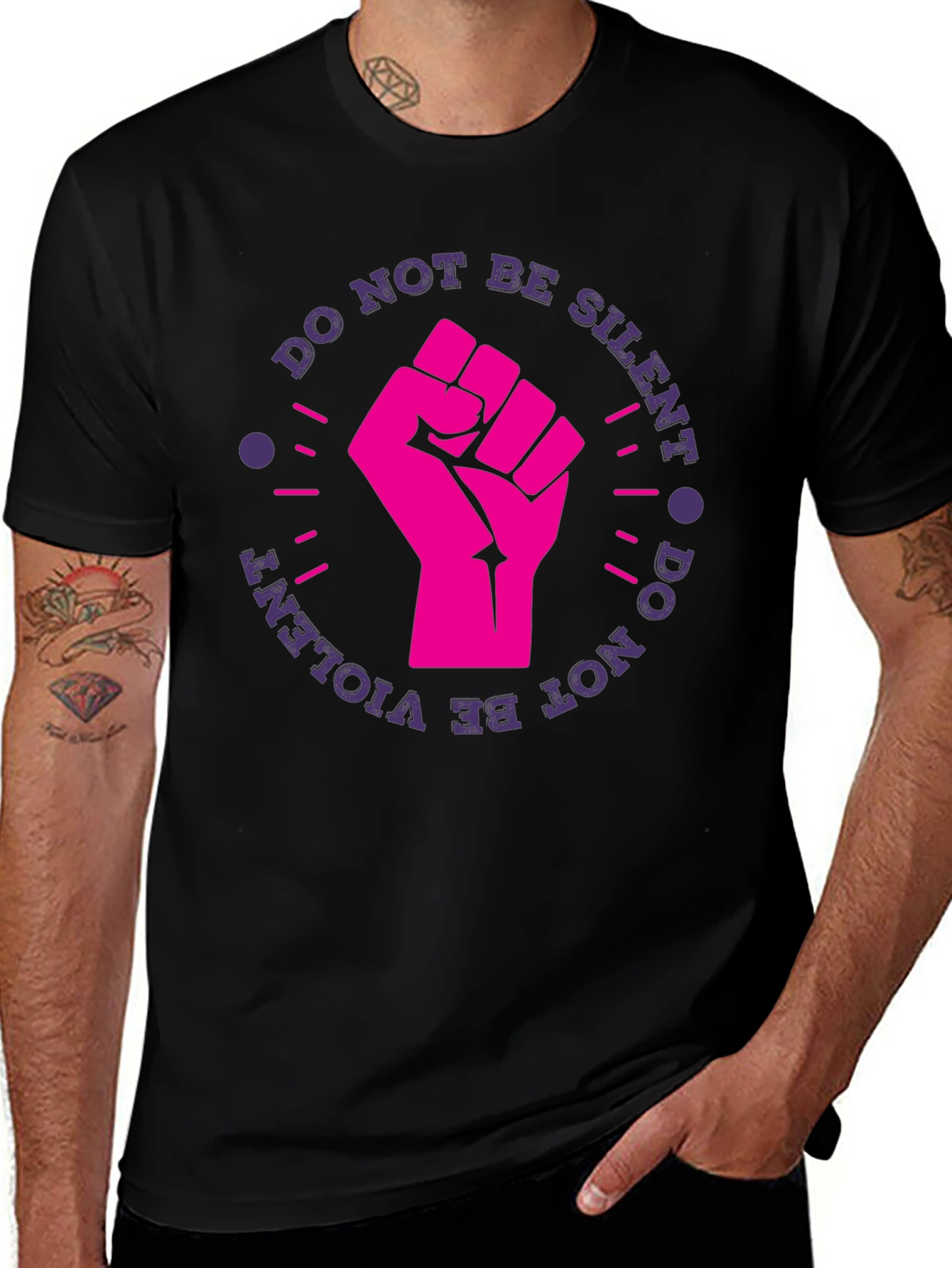 Variant 6 of Empowerment Fist Graphic Tee - Do Not Be Silent
