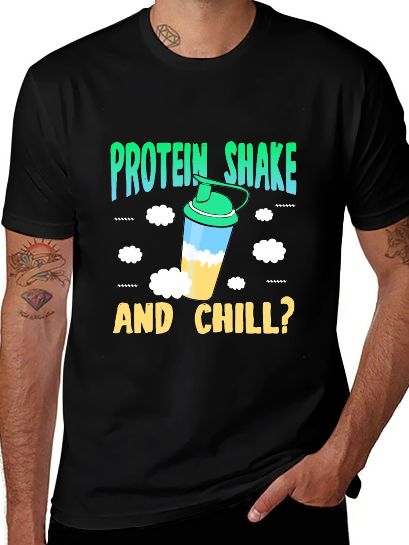 Variant 19 of Protein Shake & Chill T-Shirt
