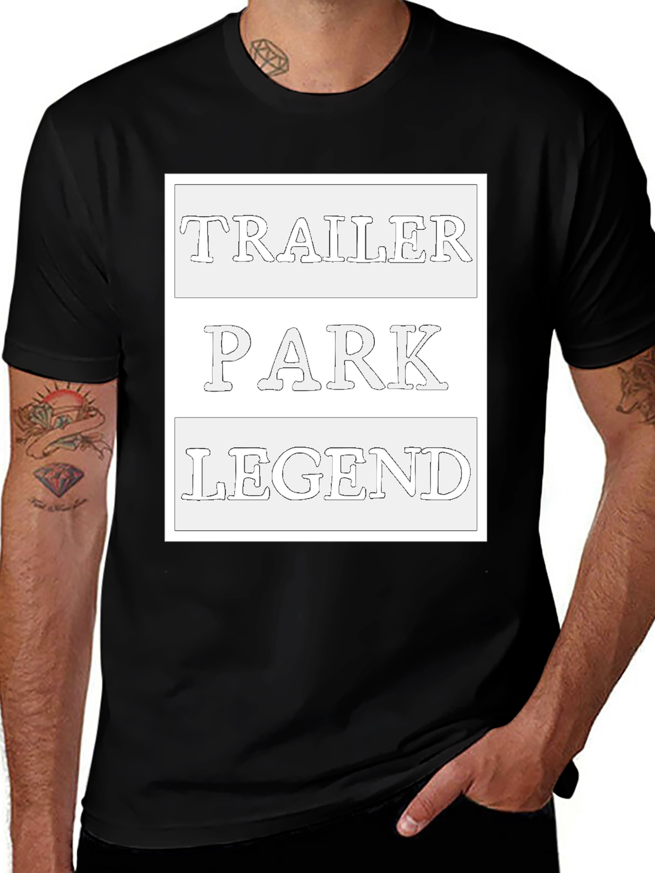 Variant 11 of Trailer Park Legend Black Graphic Tee