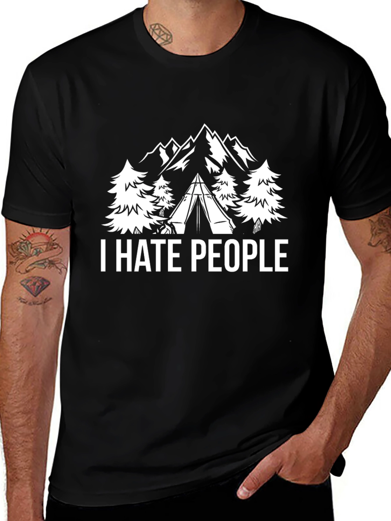 Variant 23 of I Hate People Camping Graphic Tee