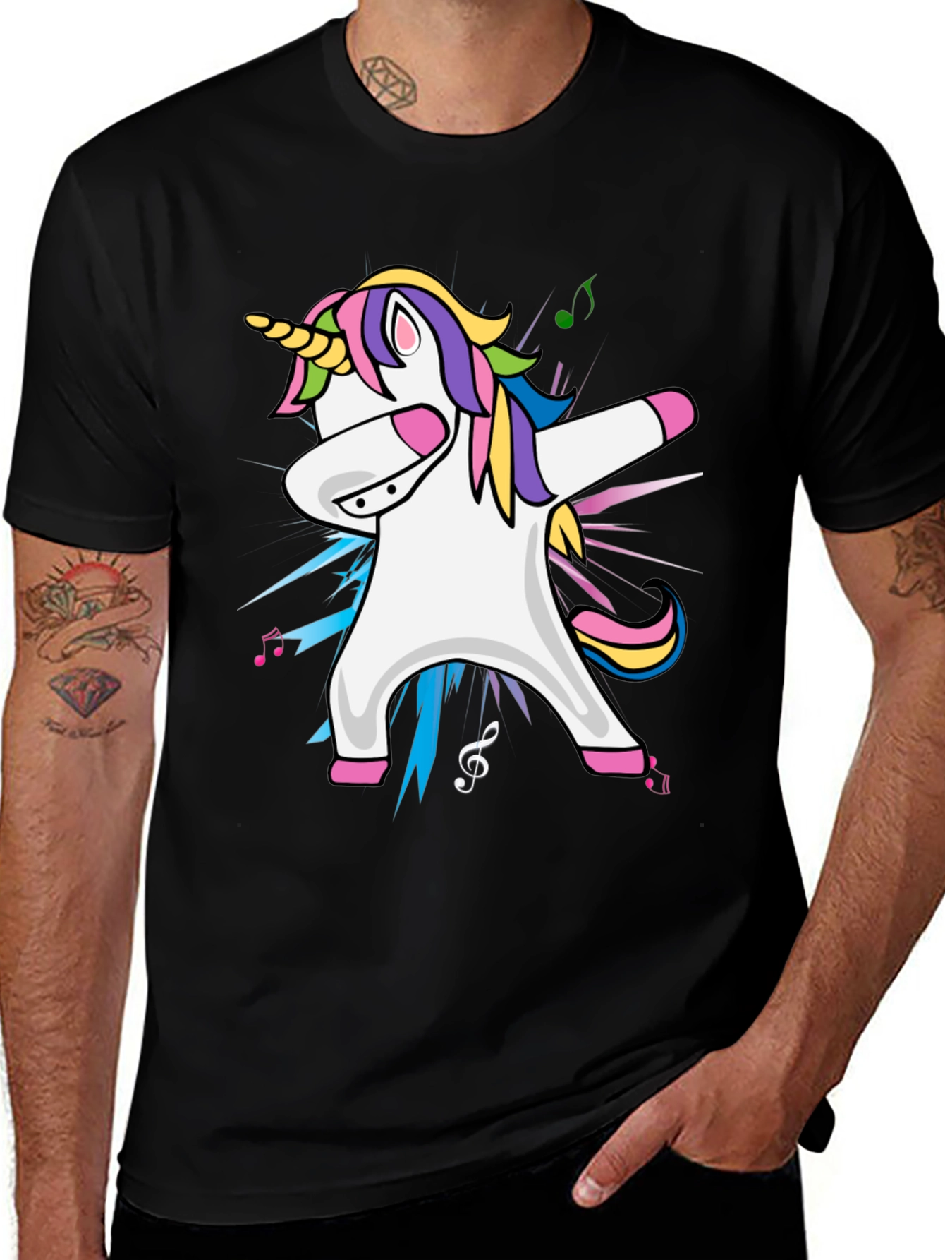Variant 11 of Dabbing Unicorn Graphic T-Shirt - Fun & Stylish!