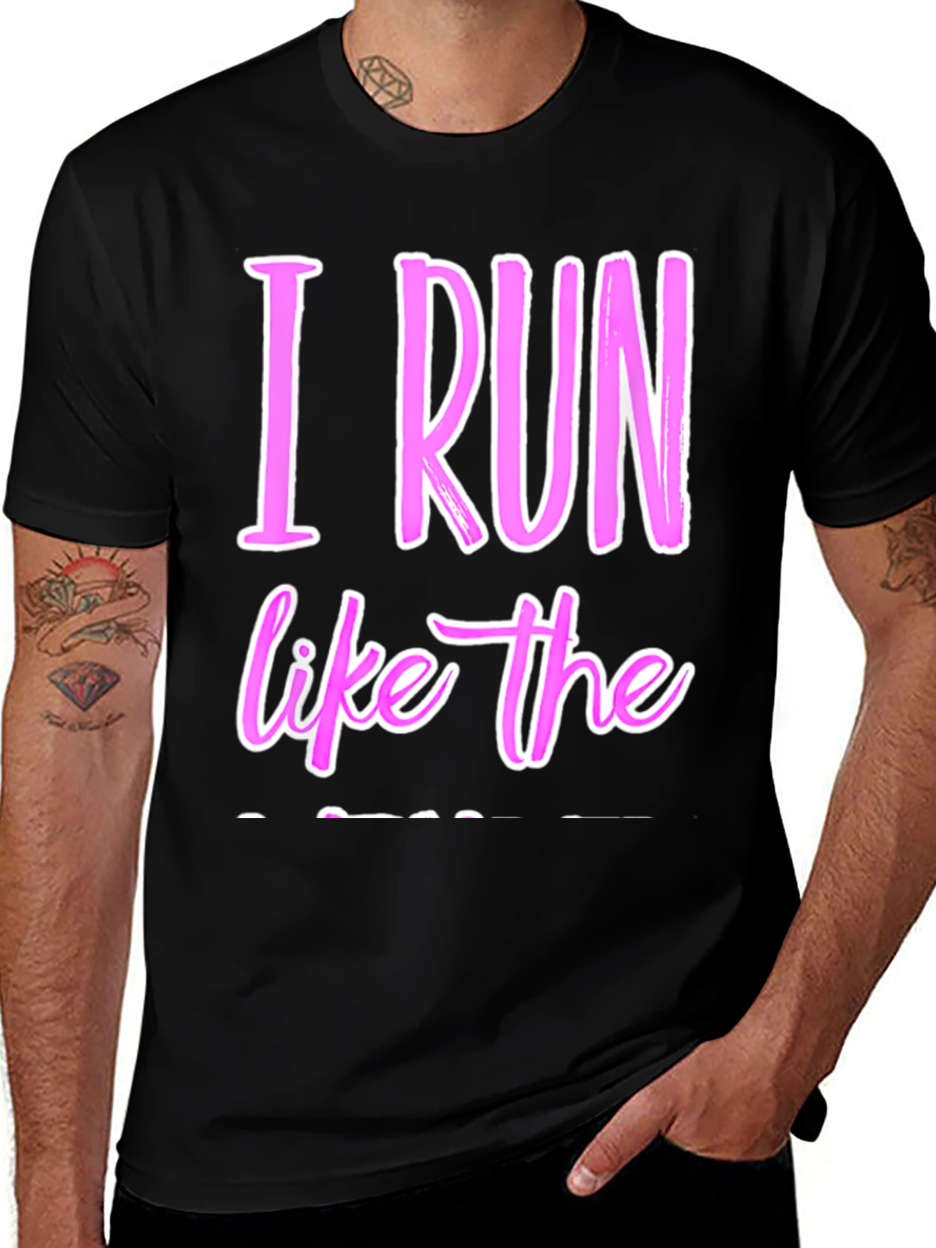 Variant 7 of I Run Like The Wind Black T-Shirt