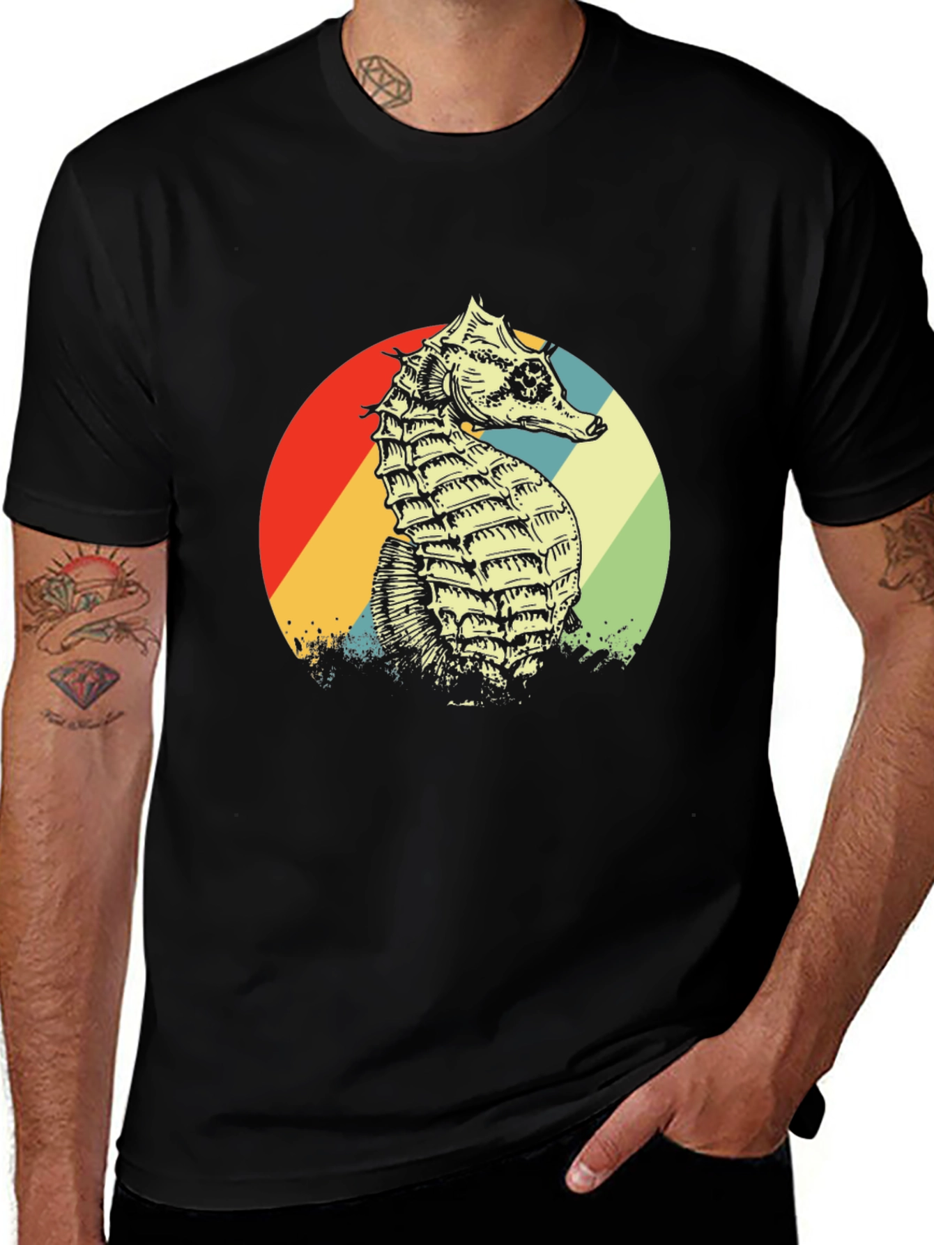 Variant 12 of Retro Seahorse Graphic Tee