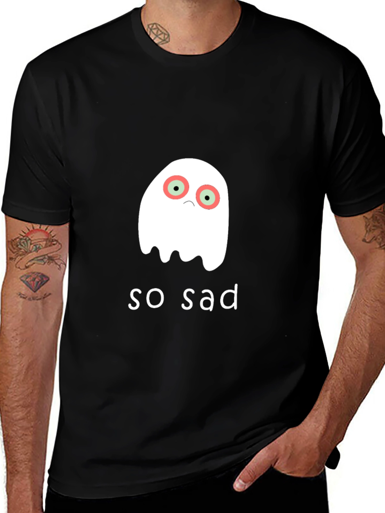 Variant 19 of Sad Ghost Graphic T-Shirt