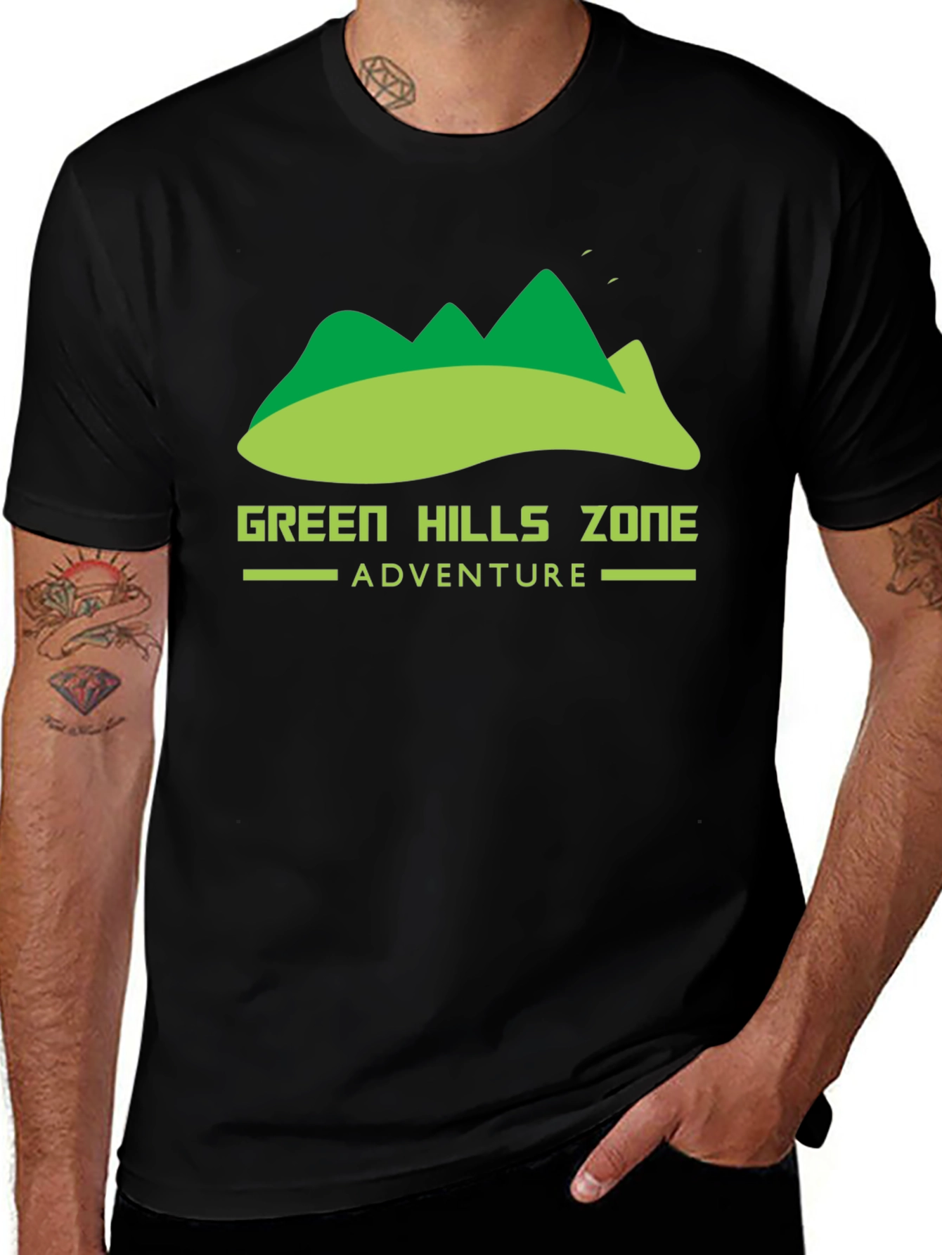 Variant 10 of Green Hills Zone Adventure T-Shirt - Black