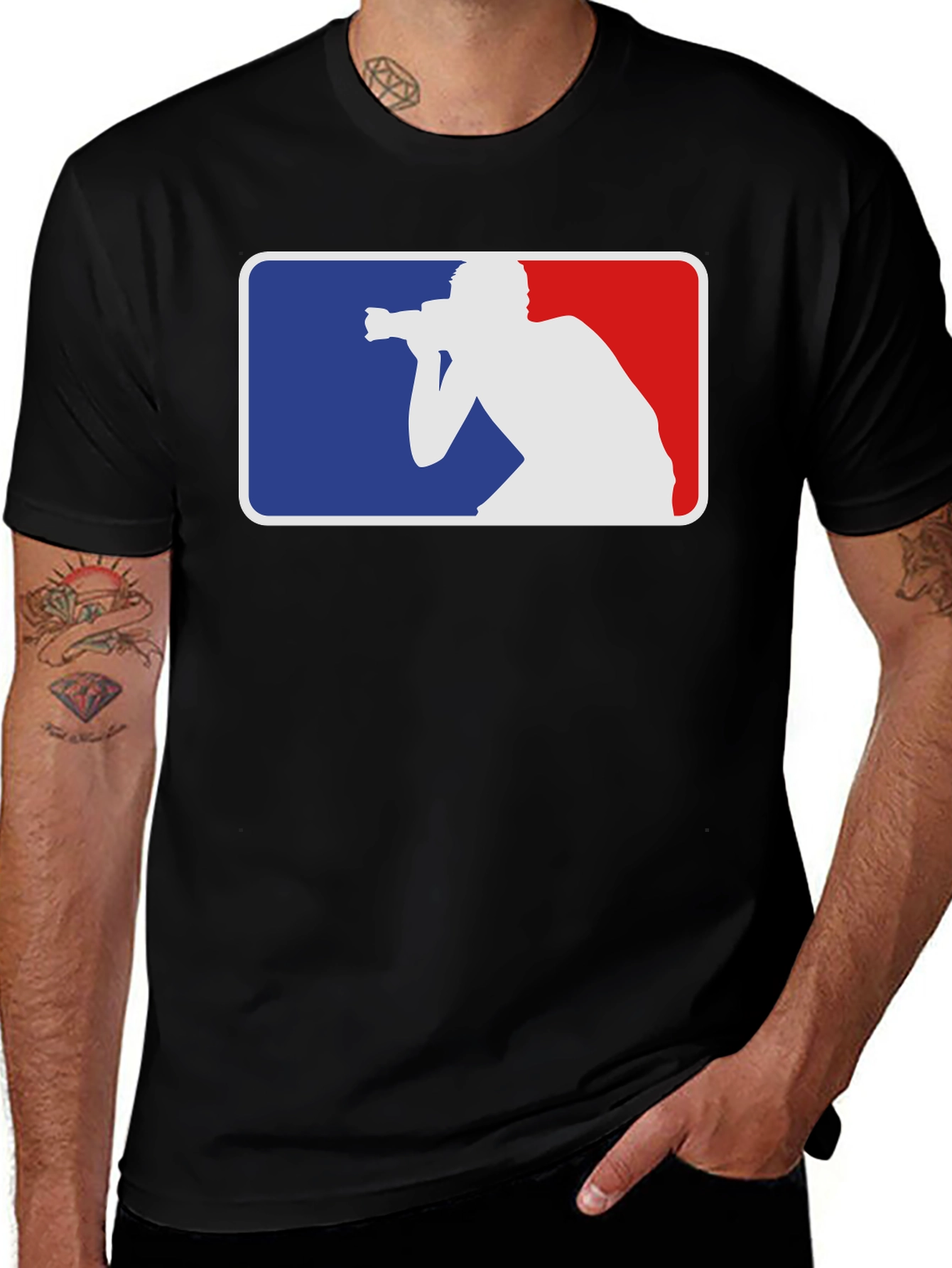Variant 27 of Photographer MLB Logo Style T-Shirt