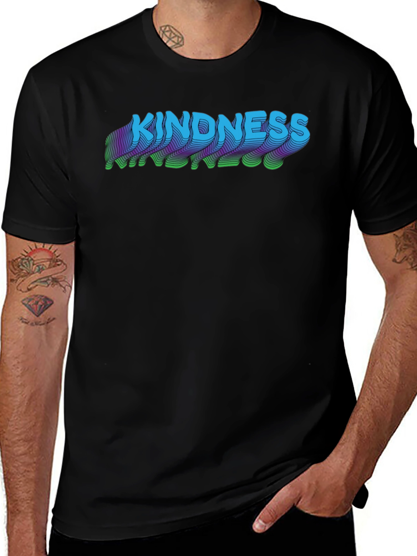 Variant 21 of Kindness T-Shirt - Graphic Print Crew Neck Tee