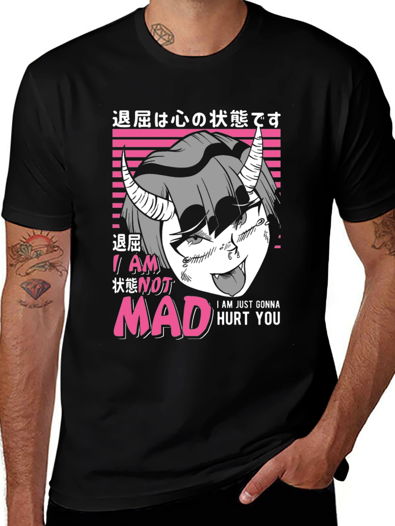 I Am Not Mad Anime Graphic T-Shirt