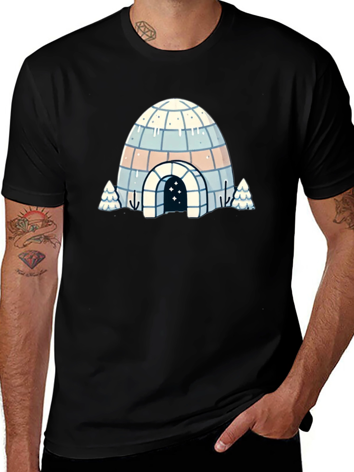Variant 3 of Igloo Graphic Tee - Cool Winter Design