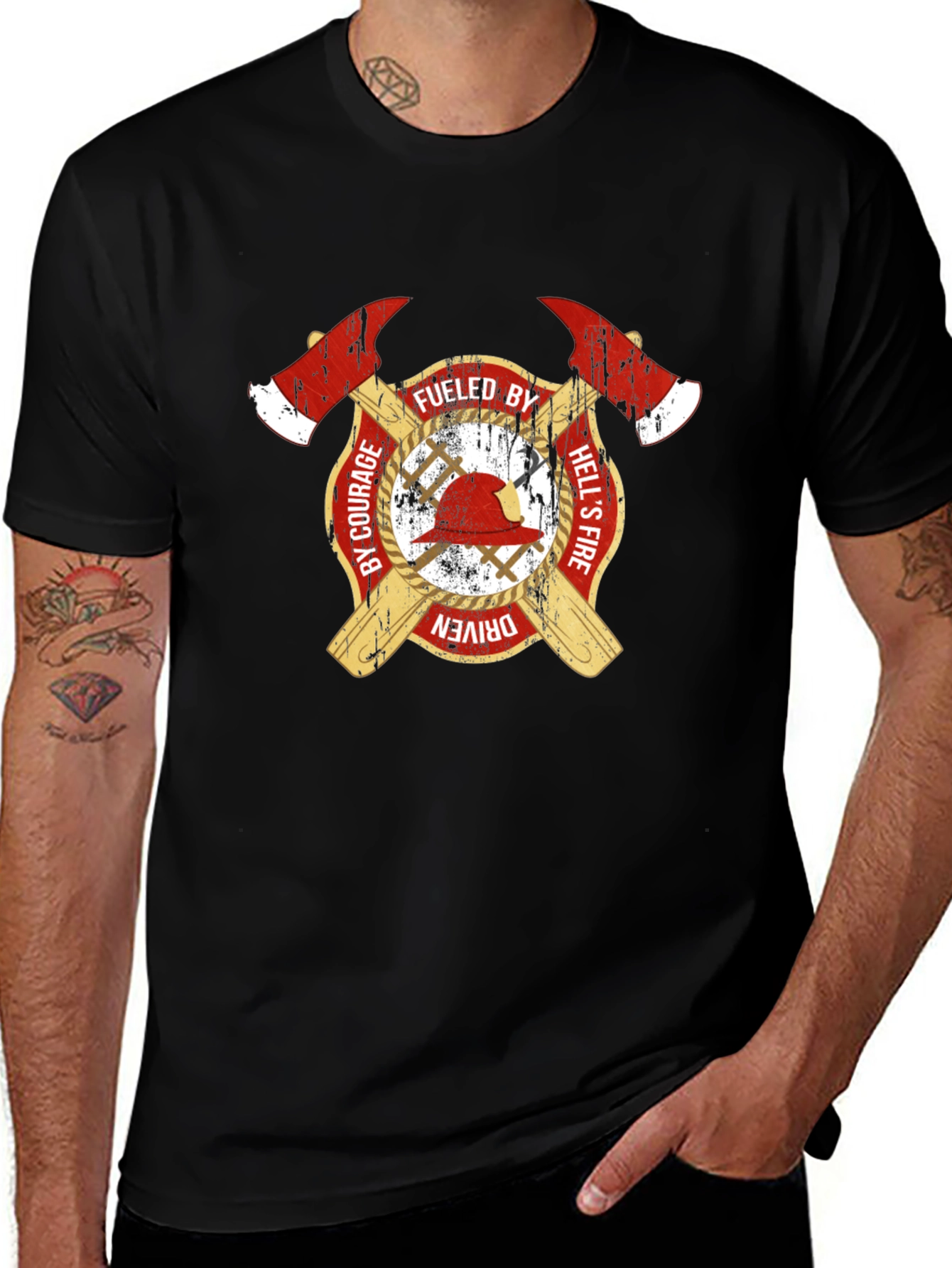 Variant 19 of Fueled By Courage Firefighter T-Shirt