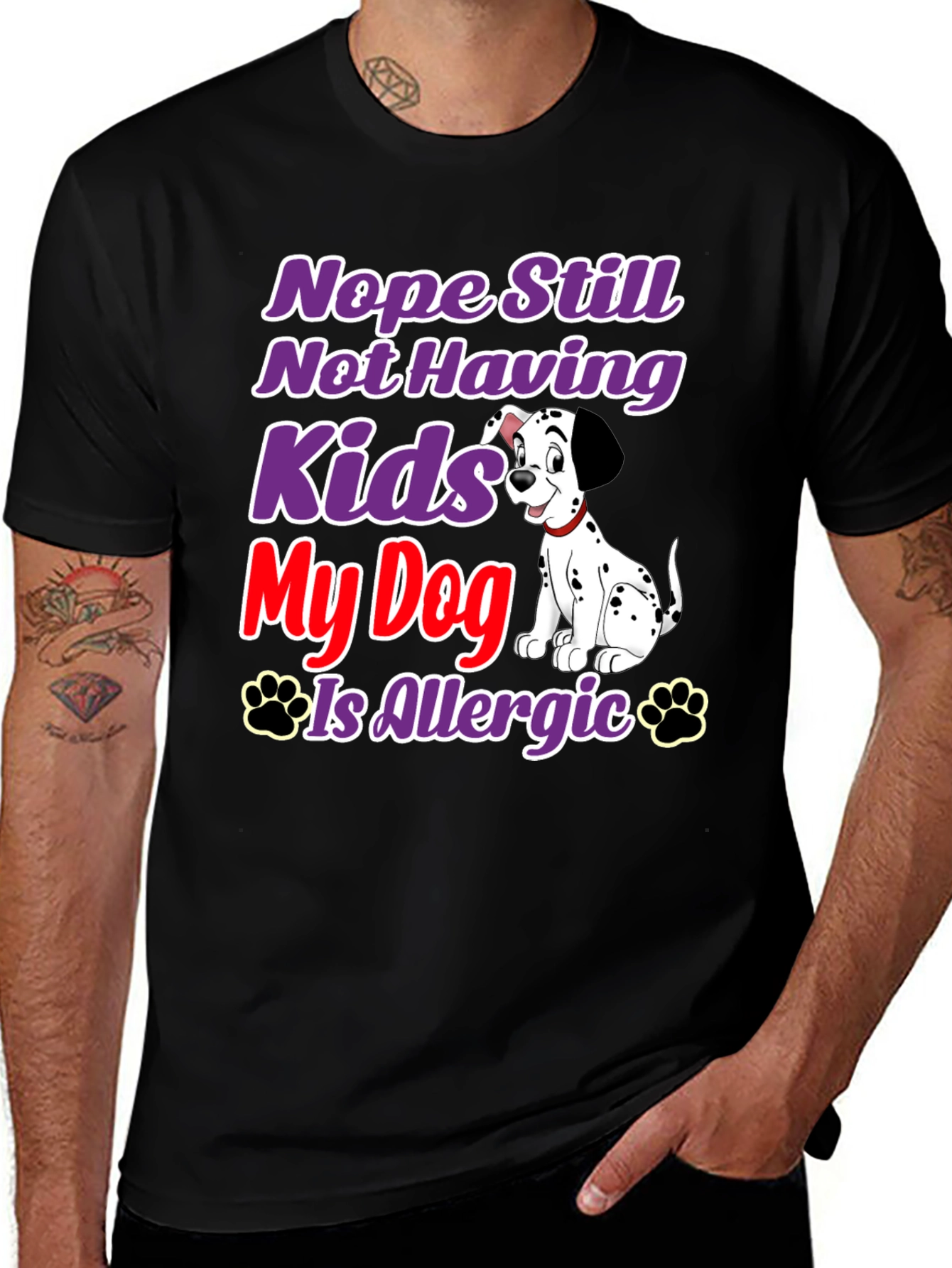 Variant 5 of Nope Still Not Having Kids, My Dog Is Allergic T-Shirt