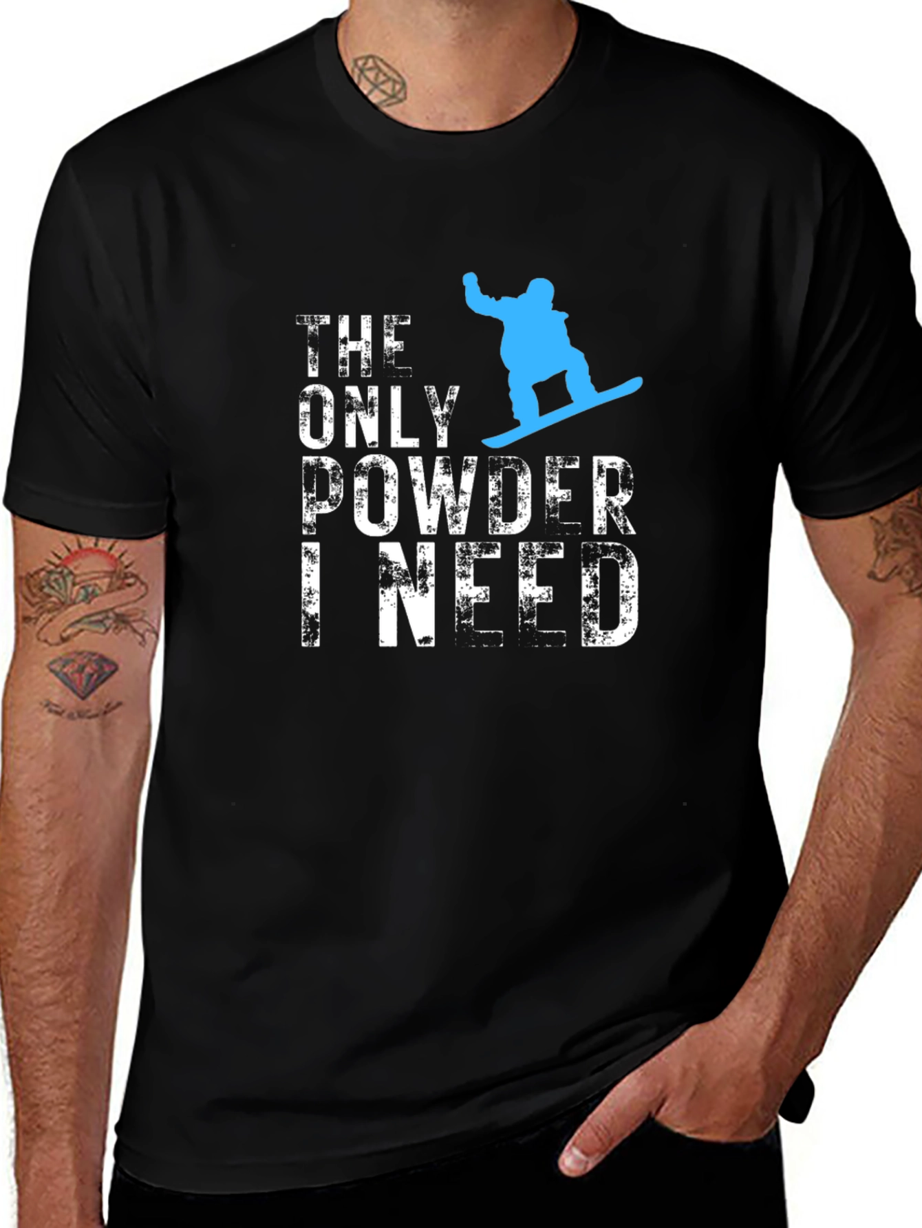 Variant 9 of Powder Snowboarding T-Shirt: The Only Powder I Need