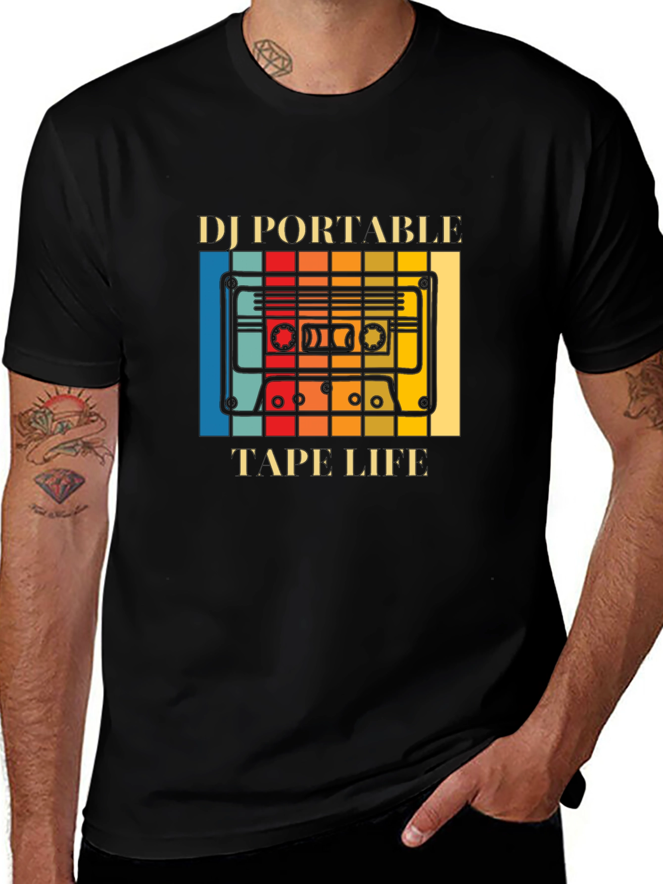 DJ Portable Tape Life Graphic T-Shirt