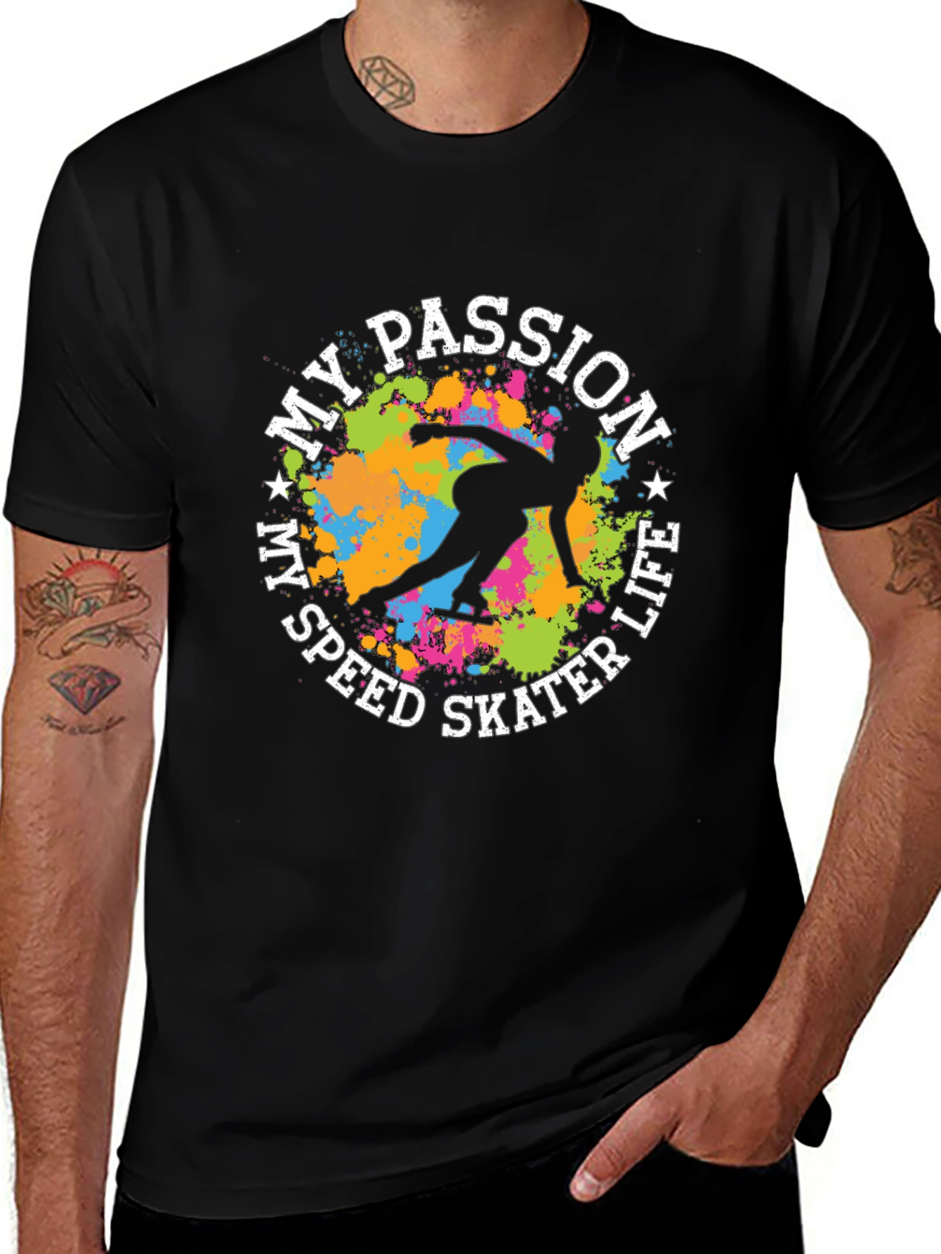 Variant 15 of My Passion Speed Skater Black T-Shirt