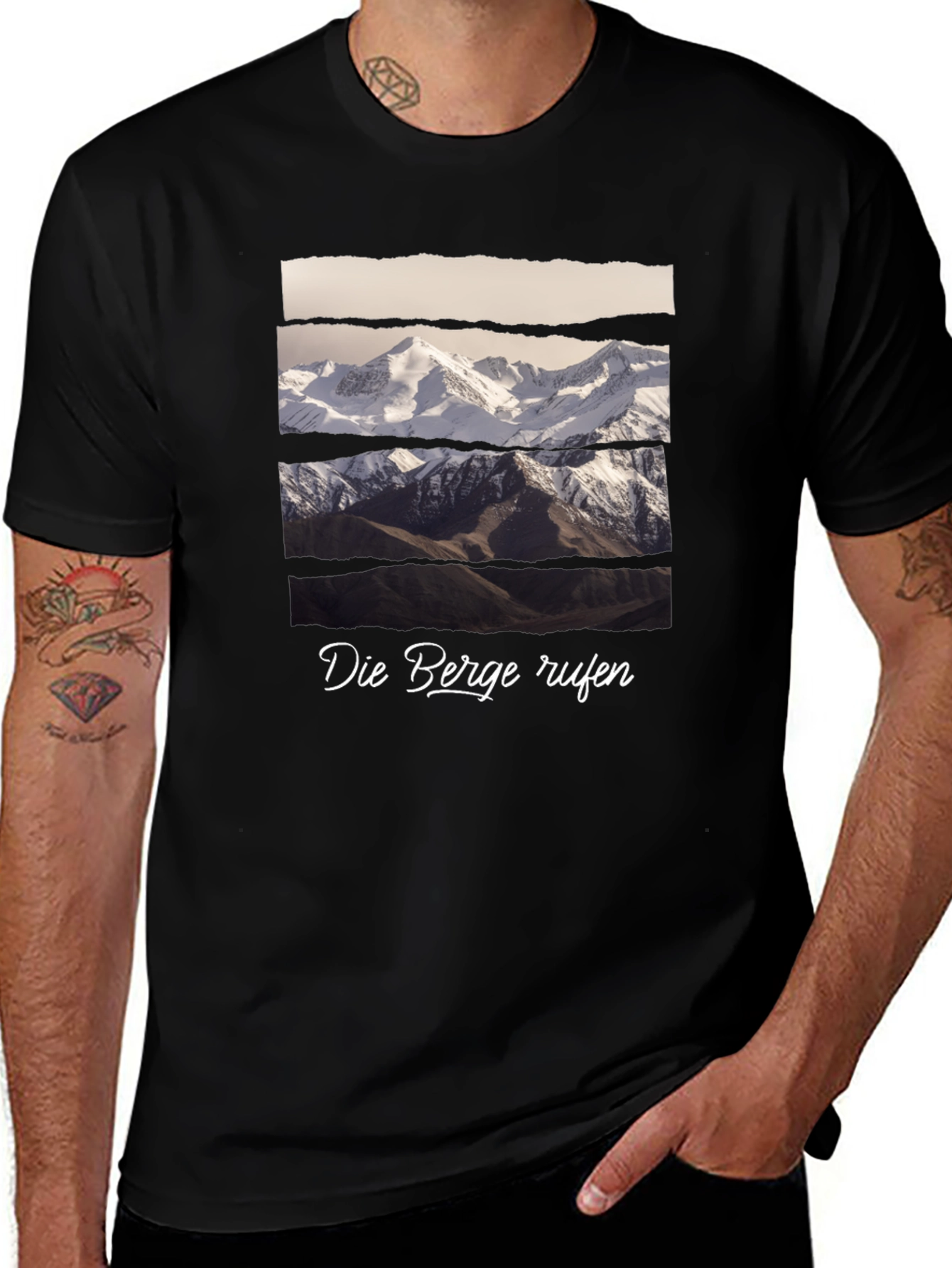 Variant 20 of Mountain Range Graphic Tee - 'Die Berge rufen'