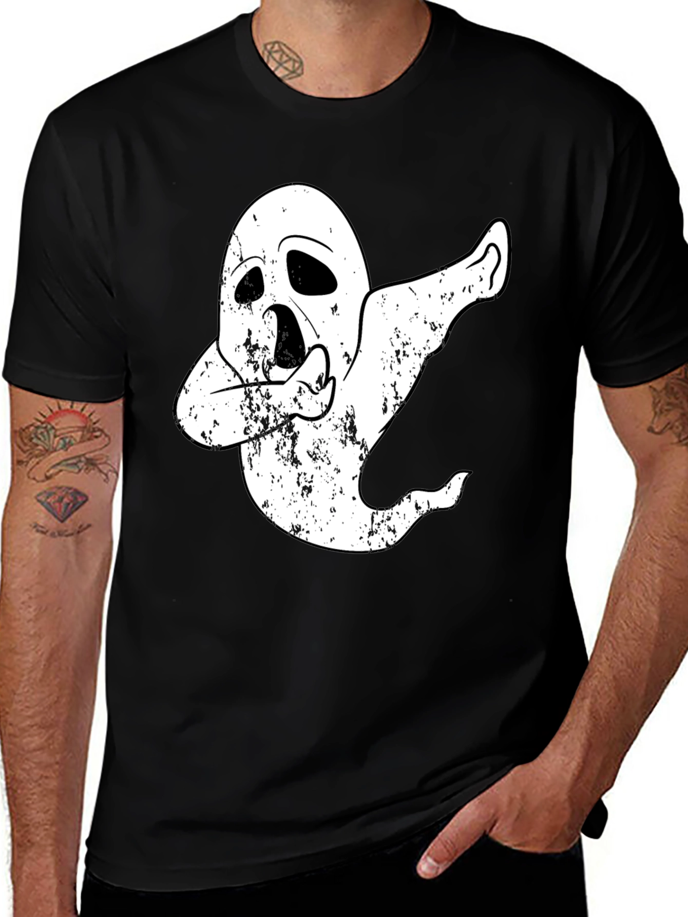 Variant 10 of Dabbing Ghost T-Shirt - Halloween Costume Tee