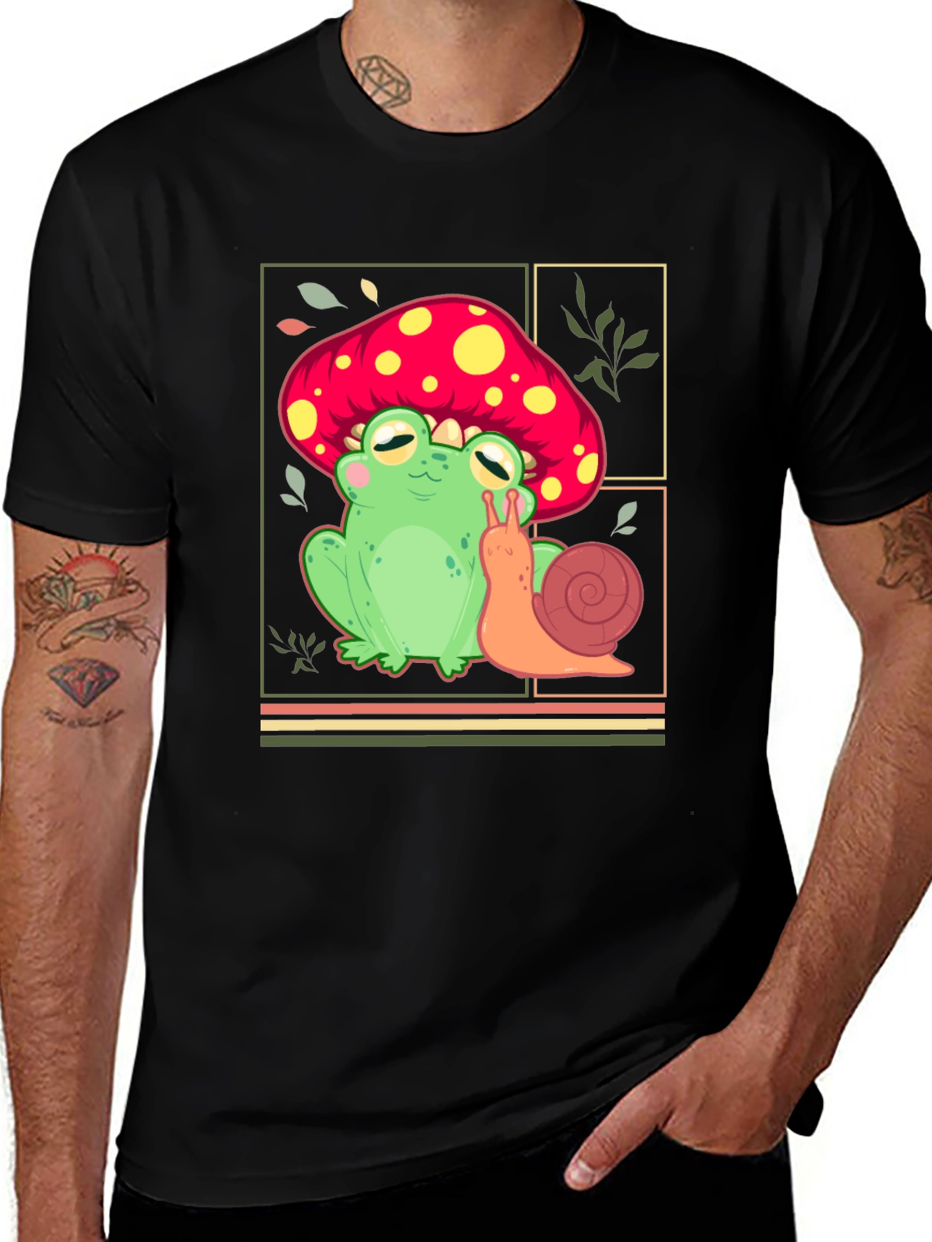 Variant 5 of Frog & Snail Mushroom Graphic Tee