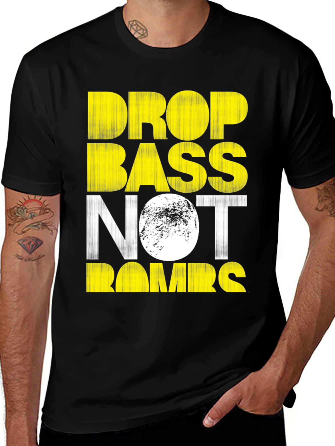Variant 25 of Drop Bass Not Bombs Graphic Tee