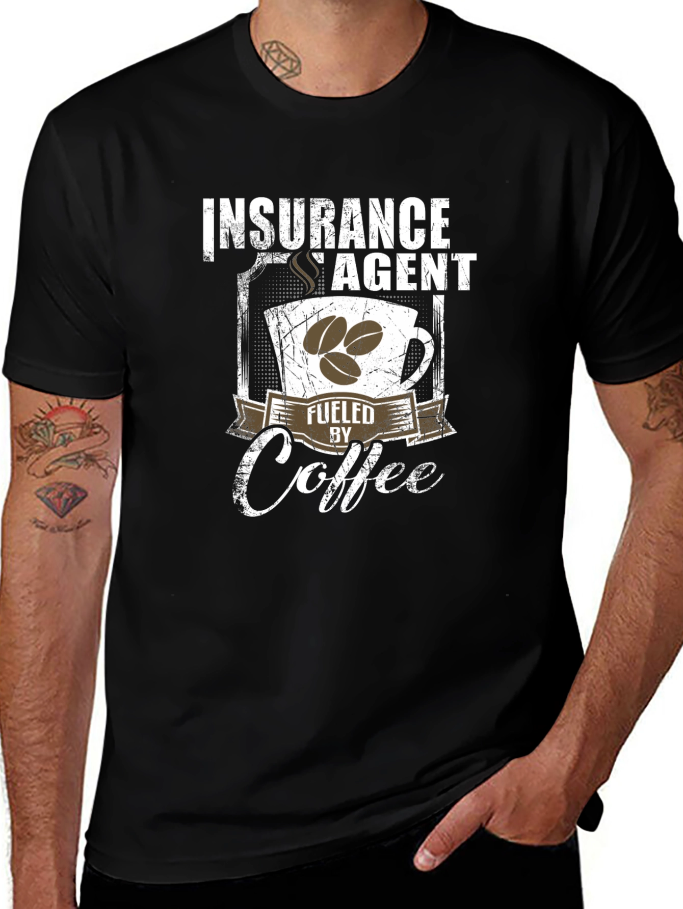 Insurance Agent Fuelled By Coffee Graphic Tee