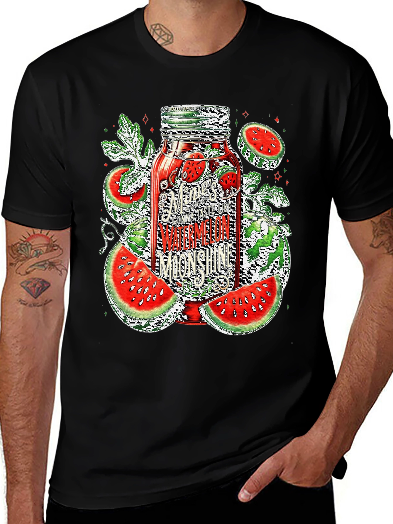 Variant 10 of Watermelon Moonshine Graphic Tee - Summer Fun!