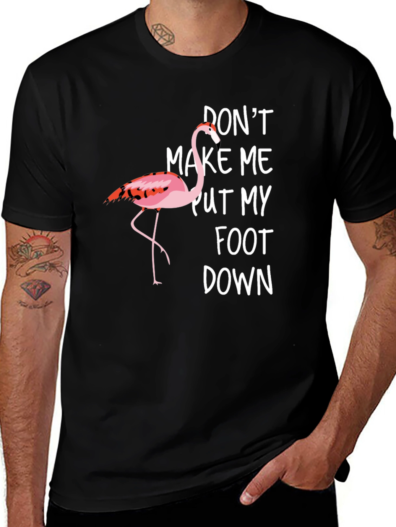Variant 15 of Funny Flamingo Graphic T-Shirt - Don't Make Me!