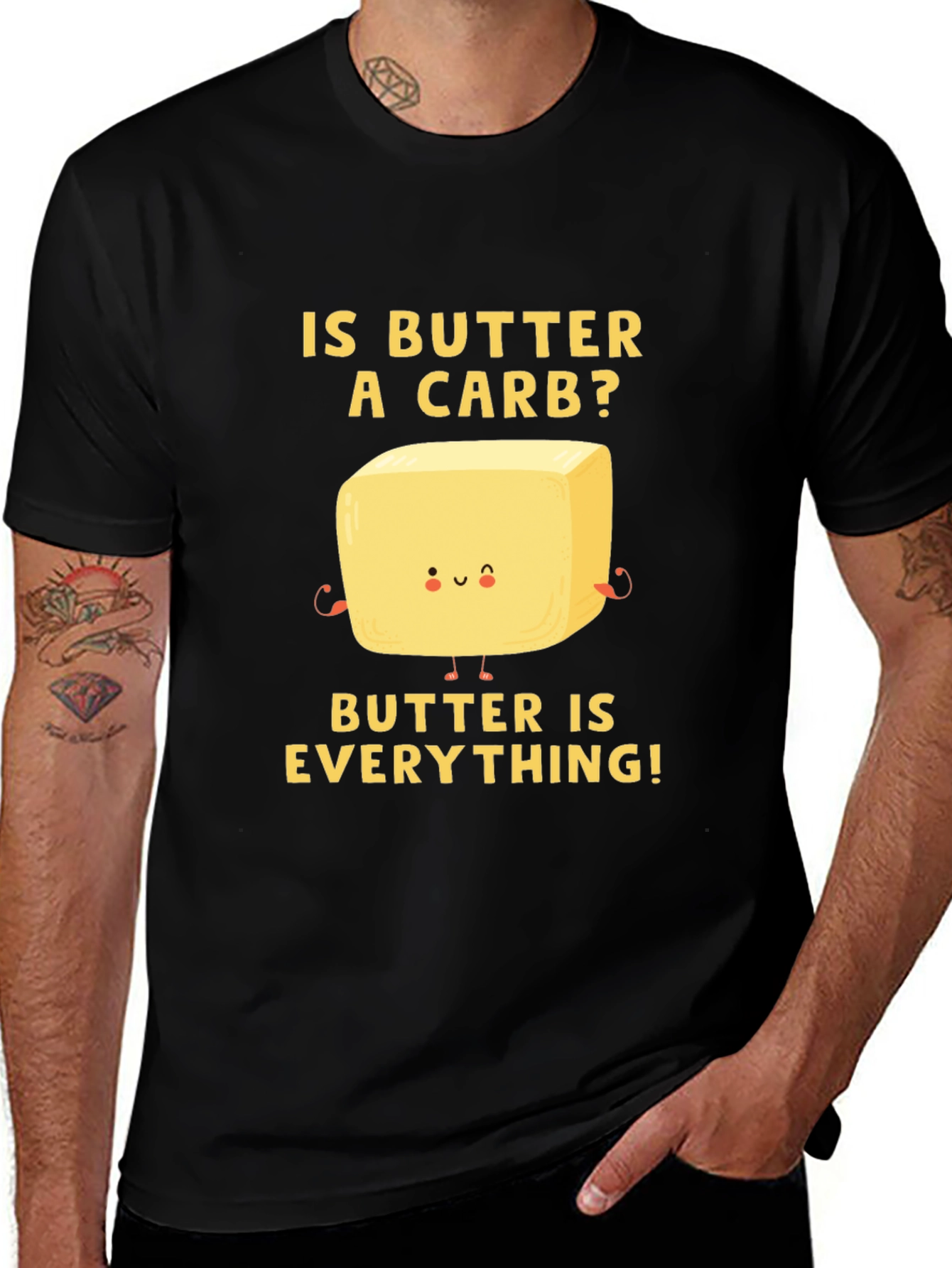 Variant 9 of Is Butter A Carb? Funny T-Shirt