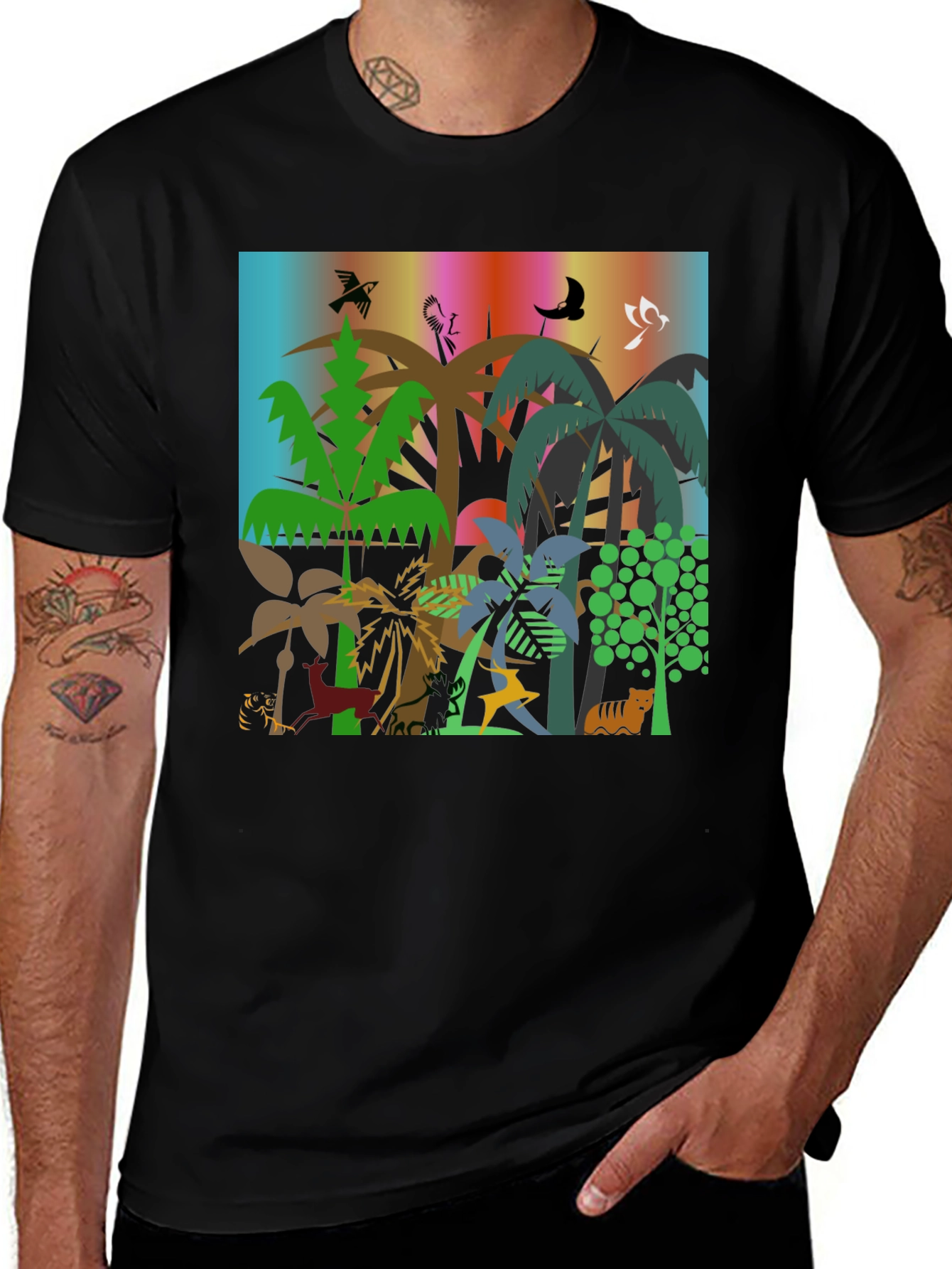 Variant 16 of Jungle Scene Graphic Tee
