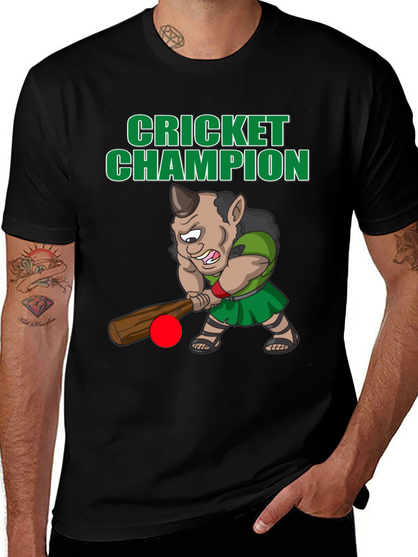 Variant 6 of Cricket Champion Graphic T-Shirt