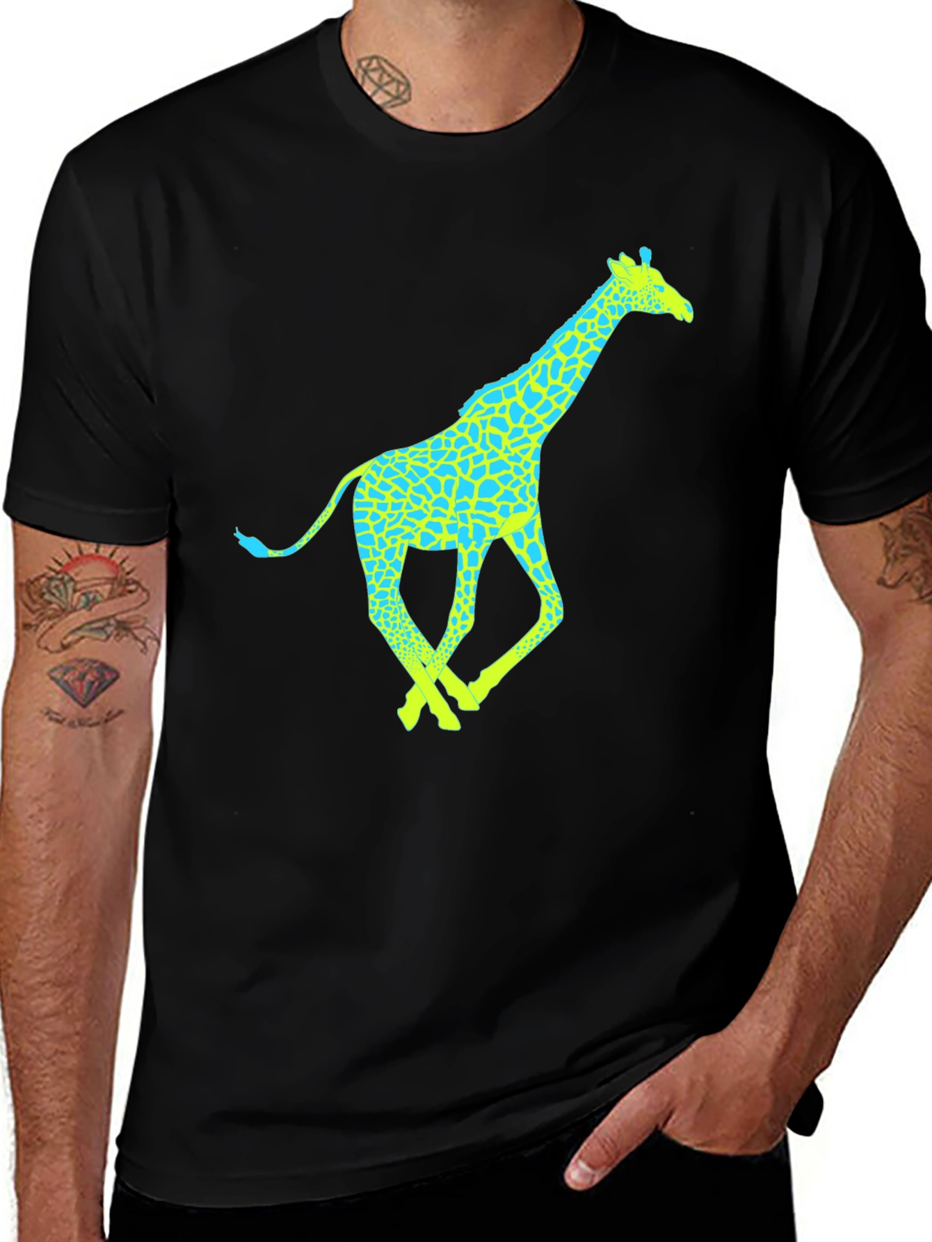 Variant 18 of Giraffe Graphic Tee - Fun & Stylish Men's T-Shirt