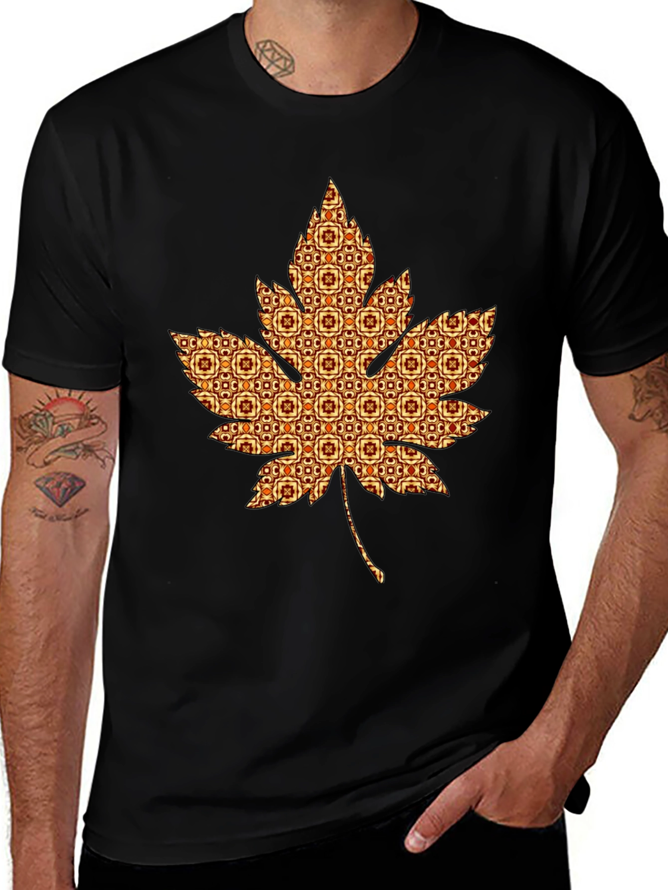 Variant 27 of Stylish Maple Leaf Graphic Tee - Unique Autumn Design