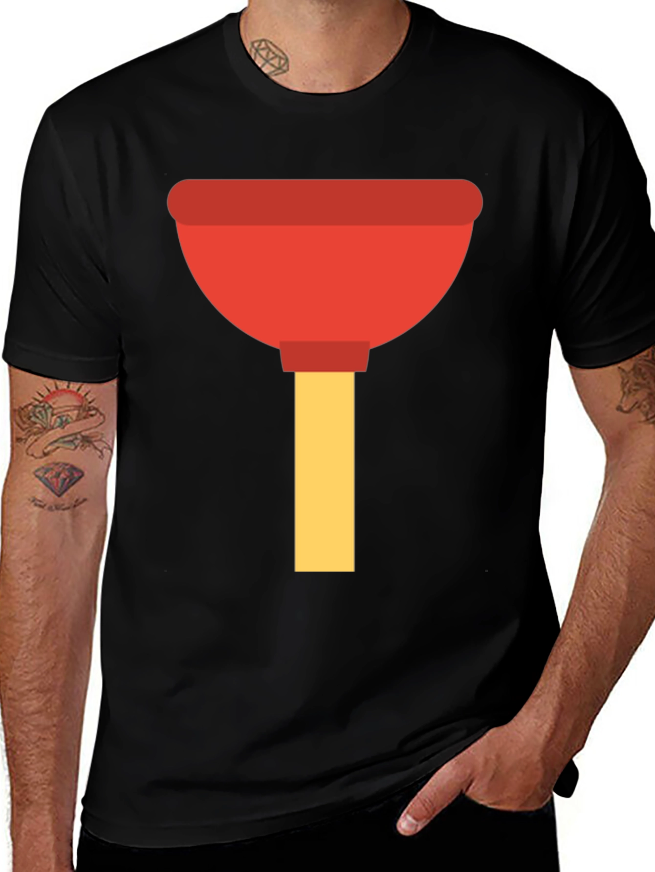 Black Plunger Graphic Tee - Fun & Functional! main image