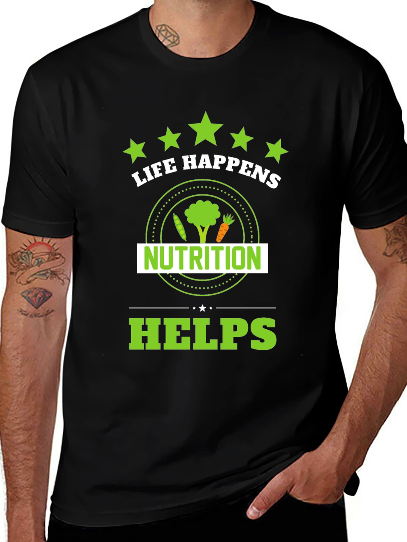 Variant 4 of Life Happens Nutrition Helps T-Shirt