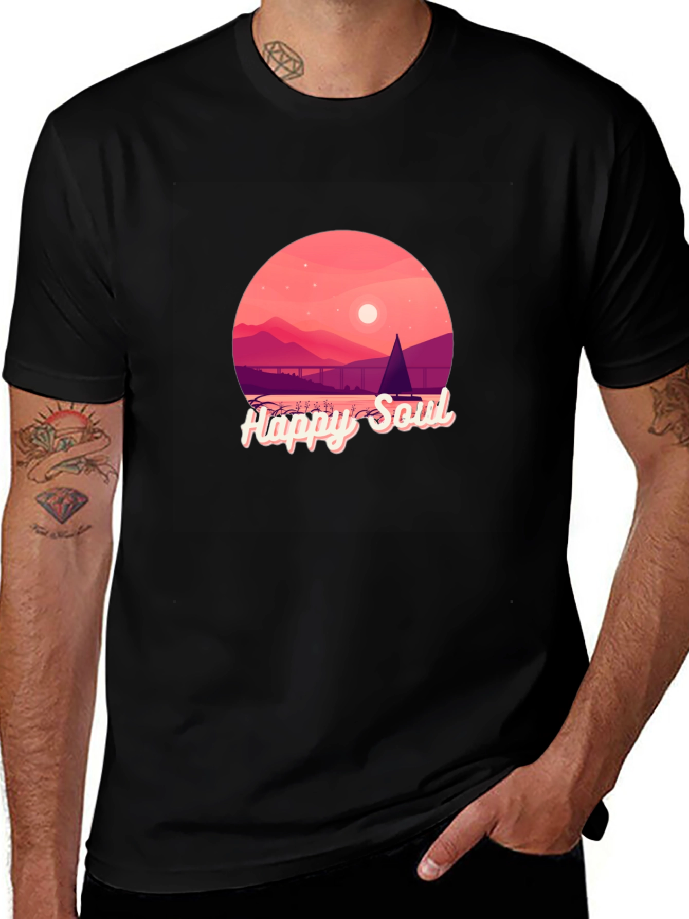 Variant 13 of Happy Soul Graphic Tee - Stylish Comfort