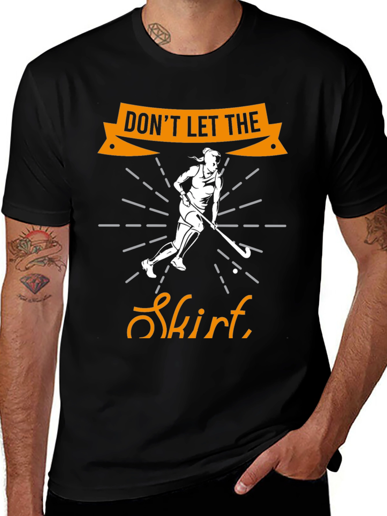Variant 27 of Don't Let the Skirt Hockey Graphic T-Shirt