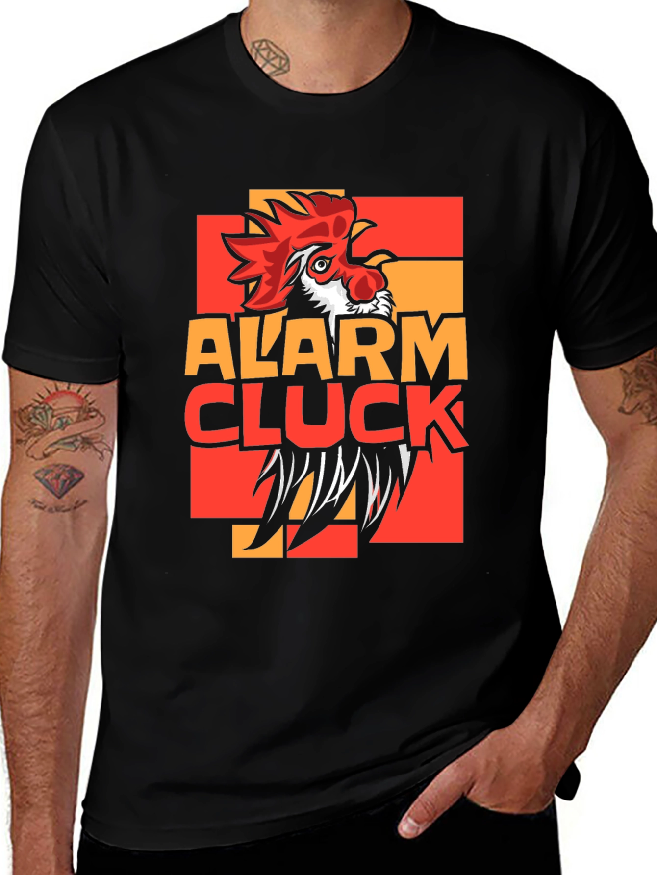 Alarm Cluck Graphic Tee - Rooster T-Shirt