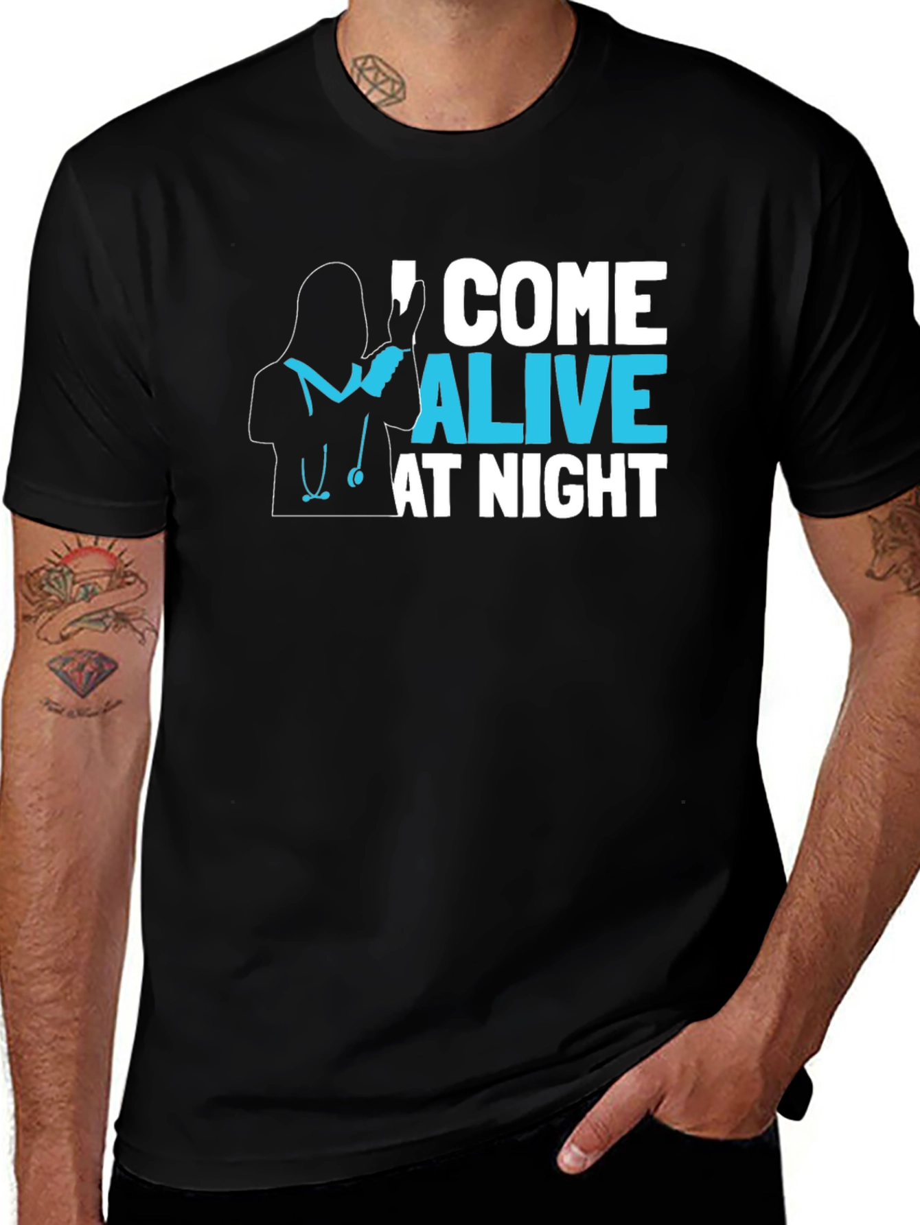 Variant 19 of I Come Alive At Night Graphic T-Shirt