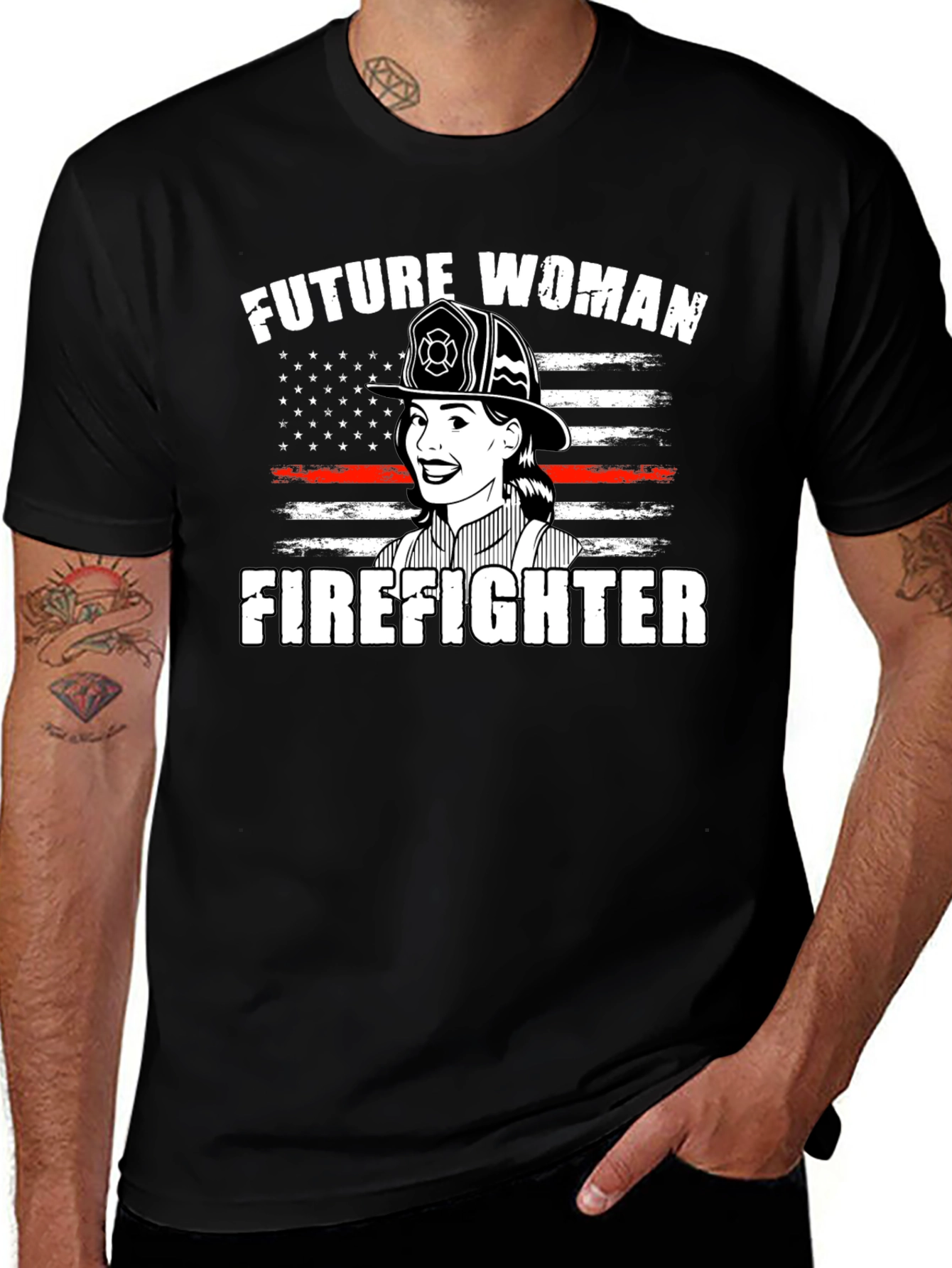 Variant 2 of Future Woman Firefighter T-Shirt