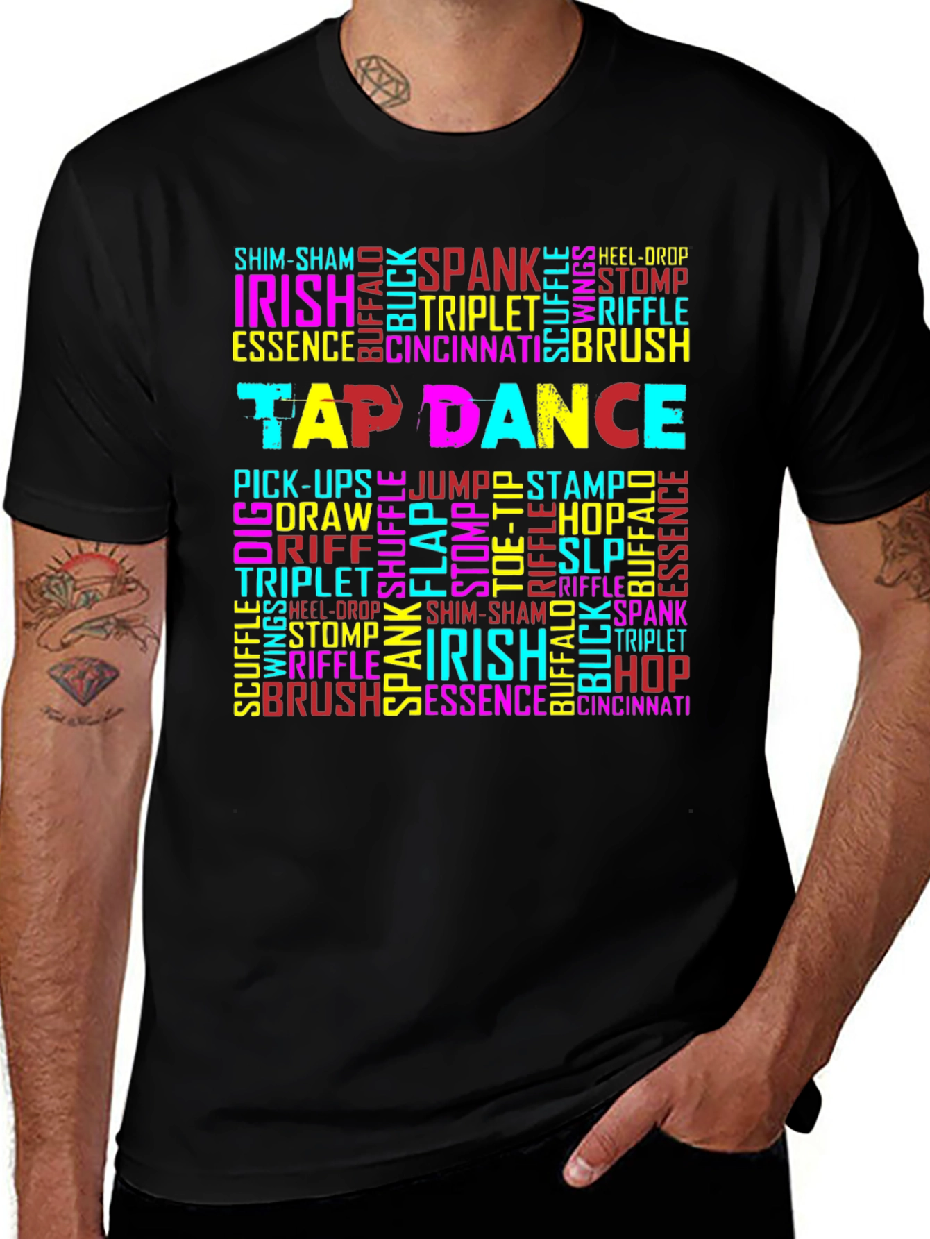 Tap Dance Steps Word Art T-Shirt