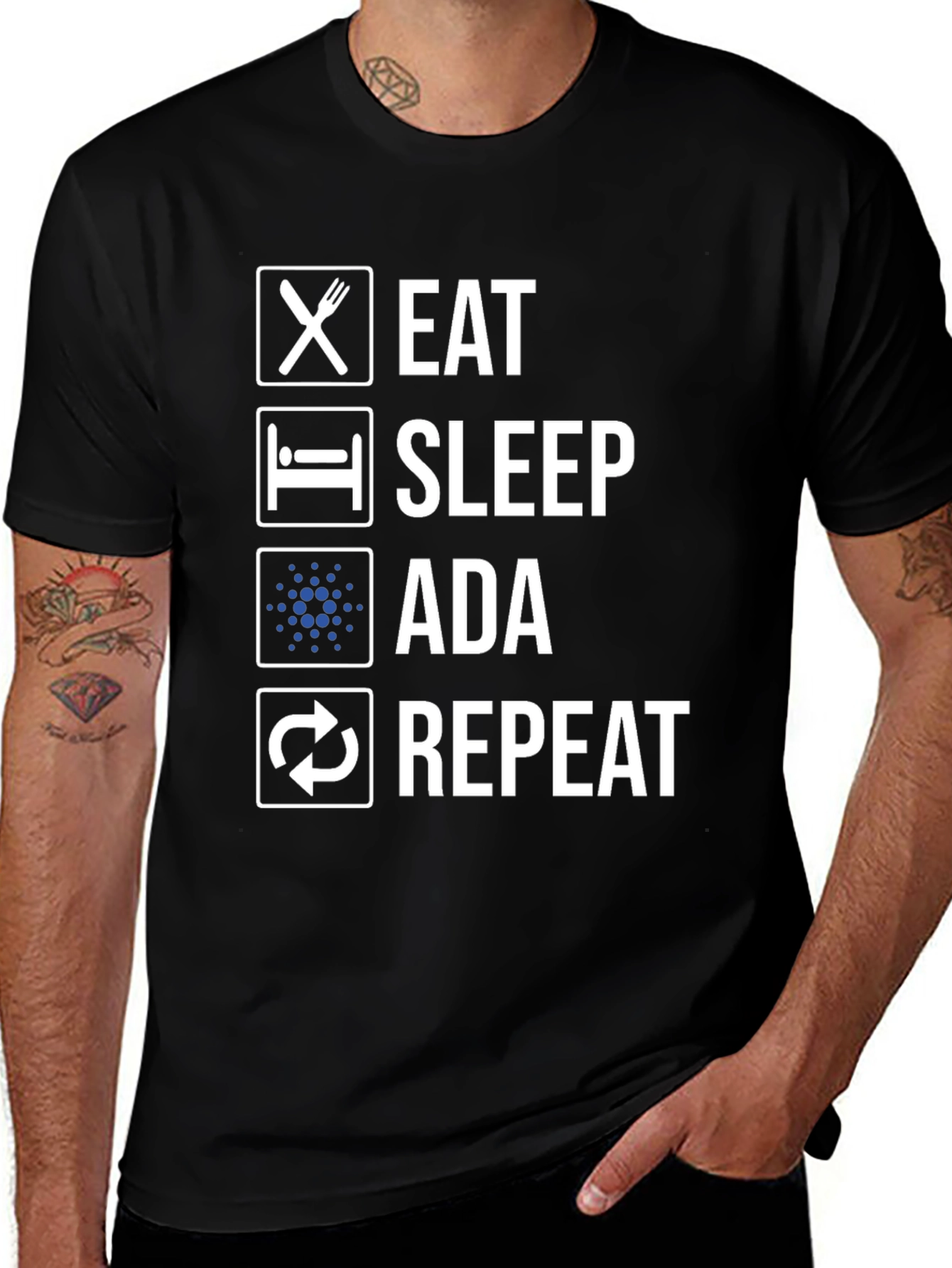 Variant 2 of Eat Sleep ADA Repeat T-Shirt