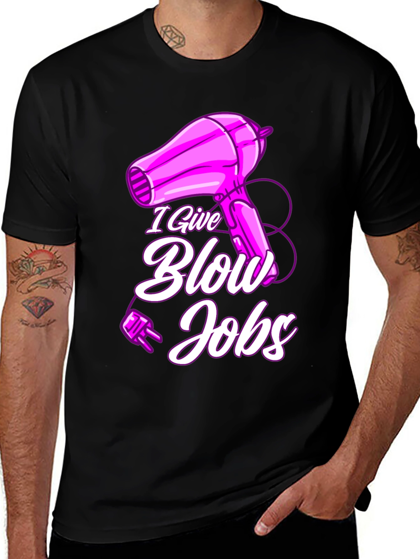 Humorous "I Give Blow Jobs" T-Shirt