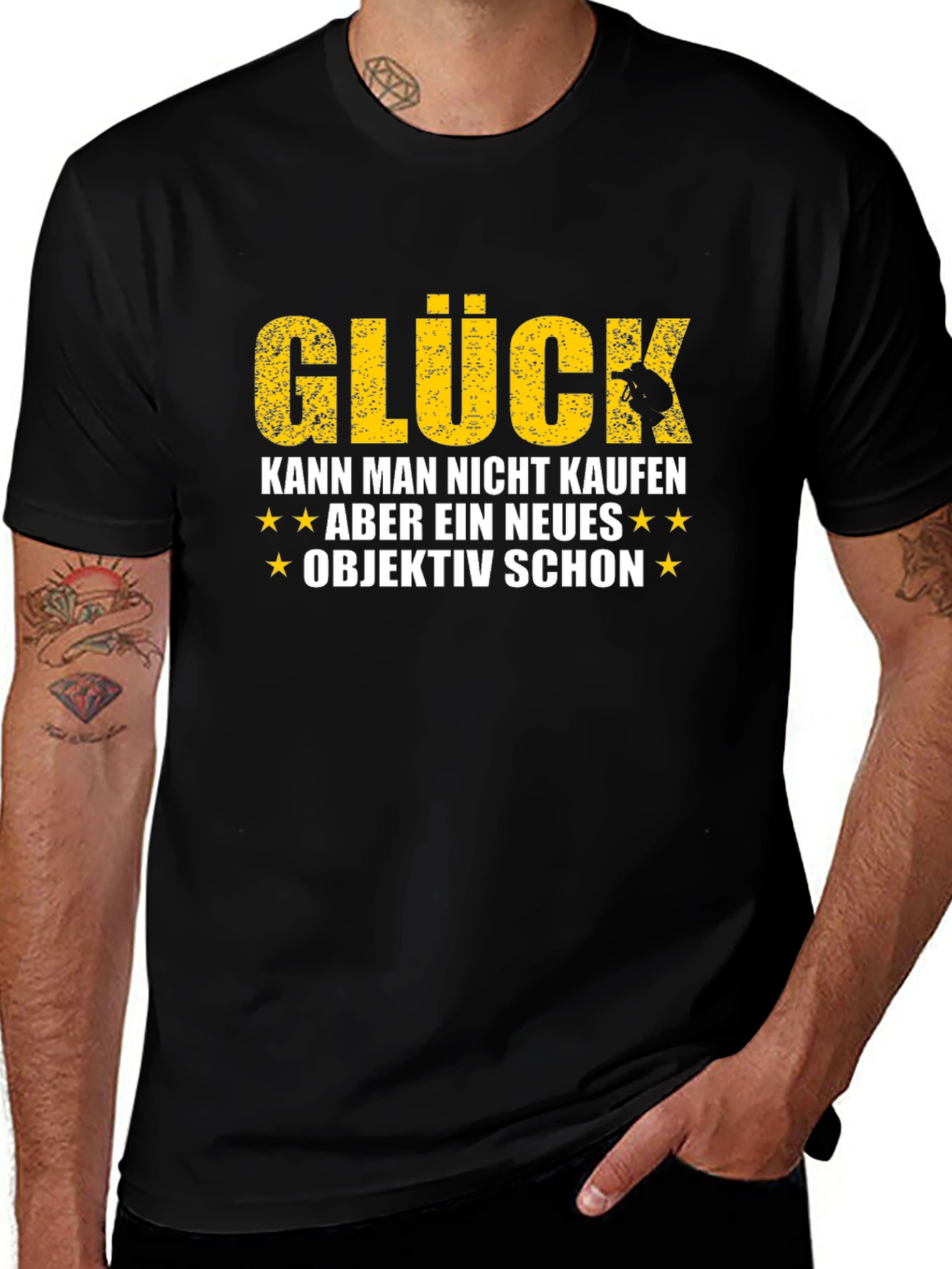 Variant 14 of Gluck T-Shirt - Happiness Photo Quote - Photographer Gift