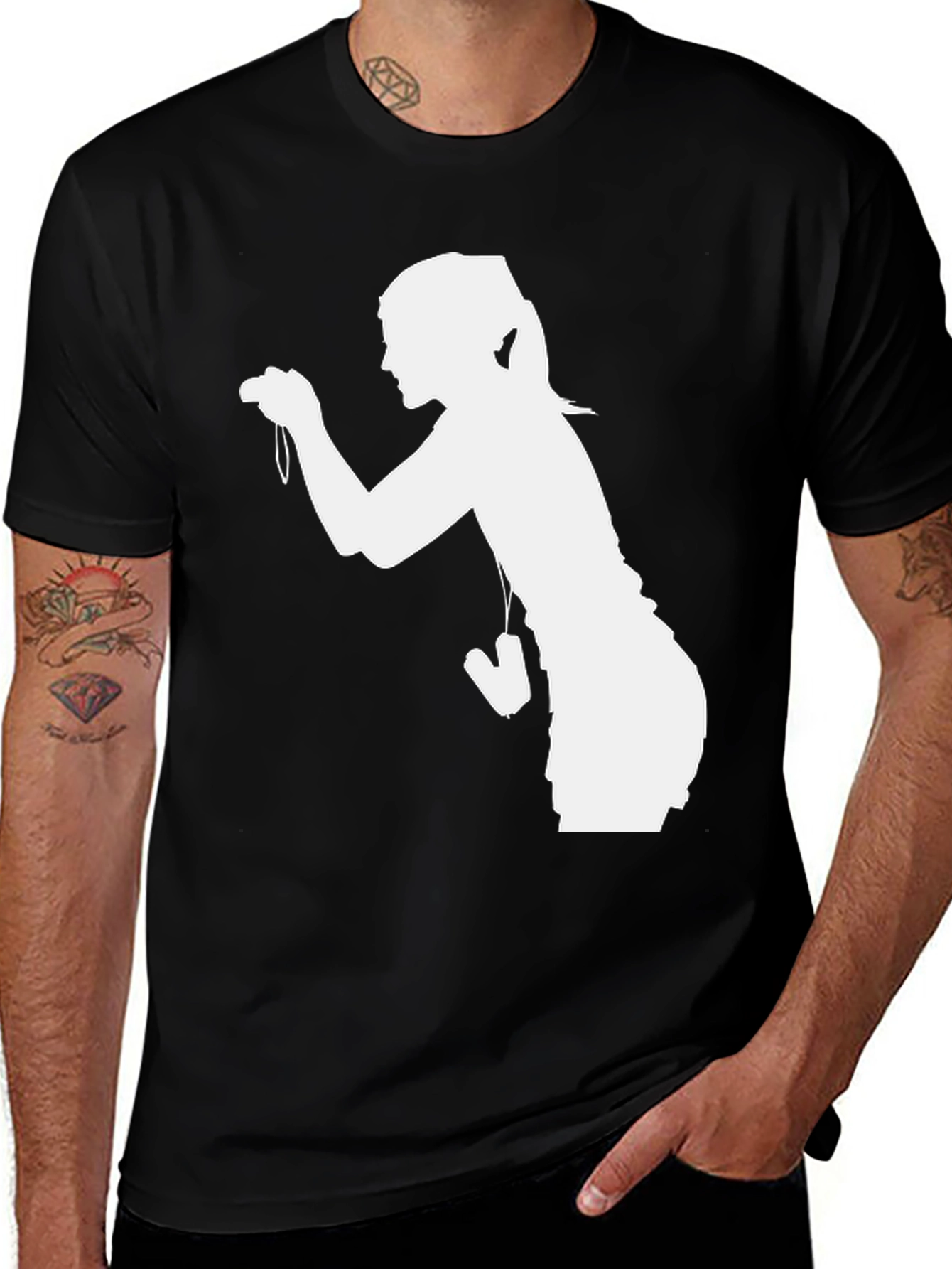 Variant 6 of Silhouette Photographer Black T-Shirt