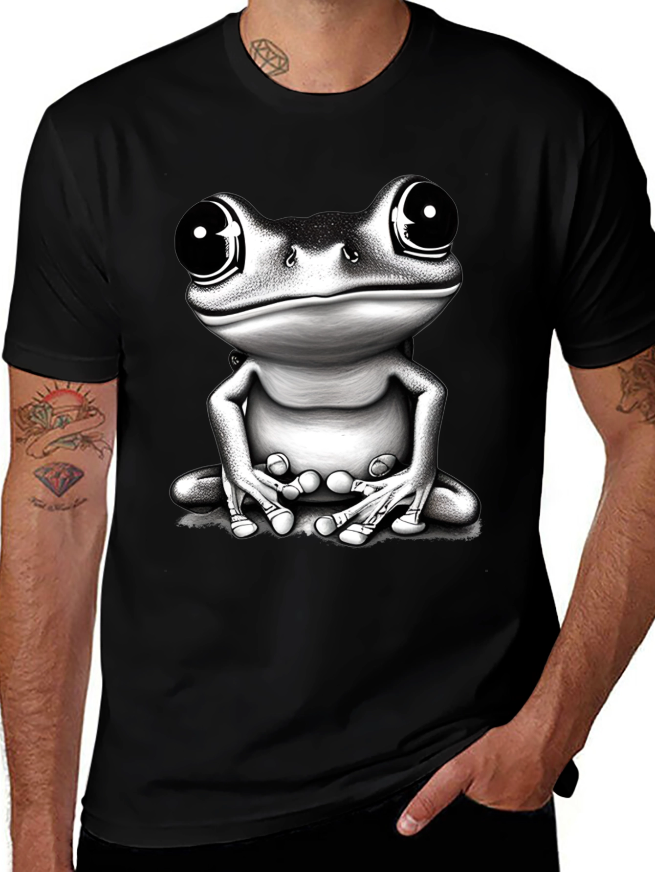 Variant 20 of Frog Graphic T-Shirt - Black