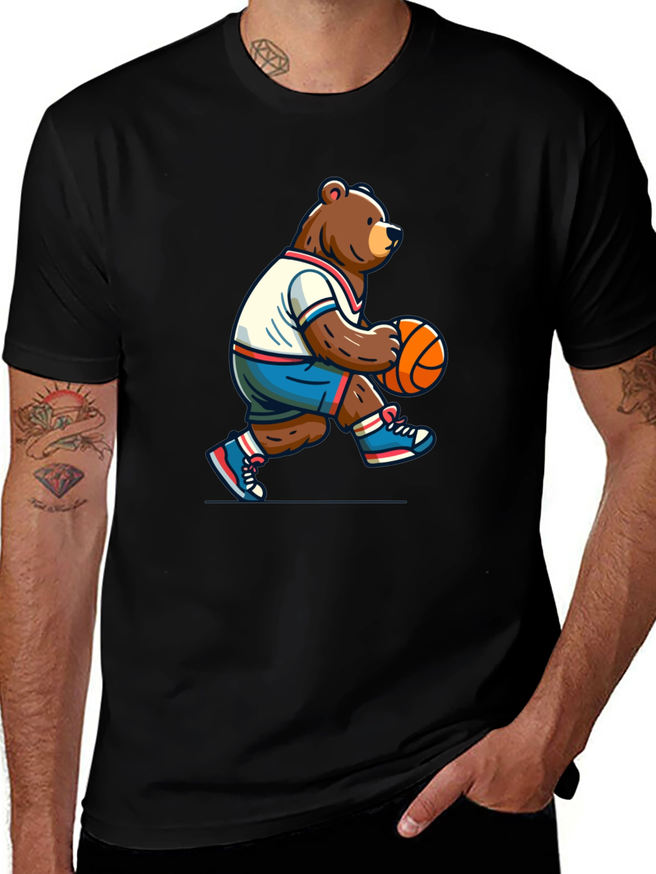 Variant 25 of Bear Basketball Player Graphic T-Shirt