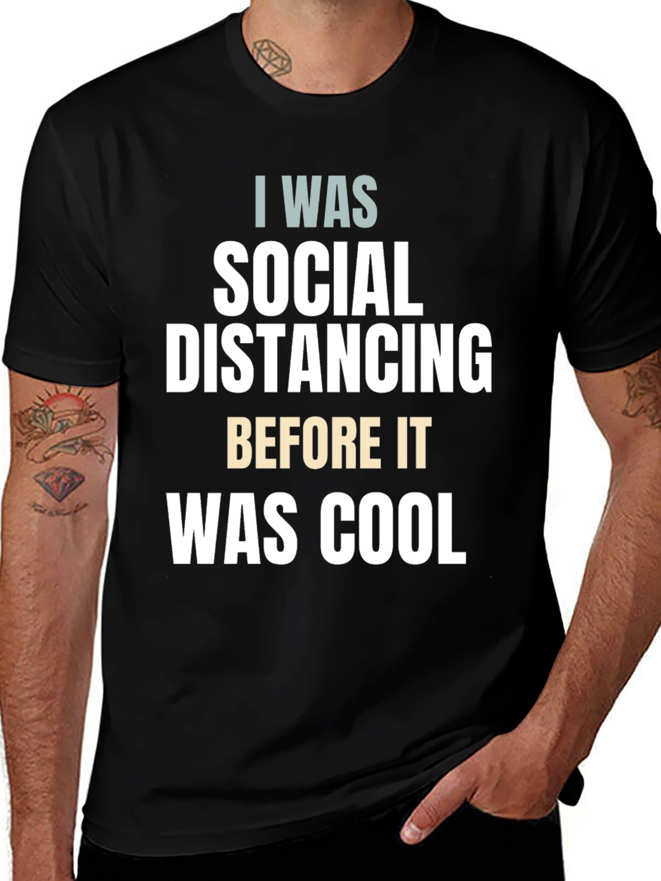 Variant 6 of Social Distancing Funny Graphic Tee