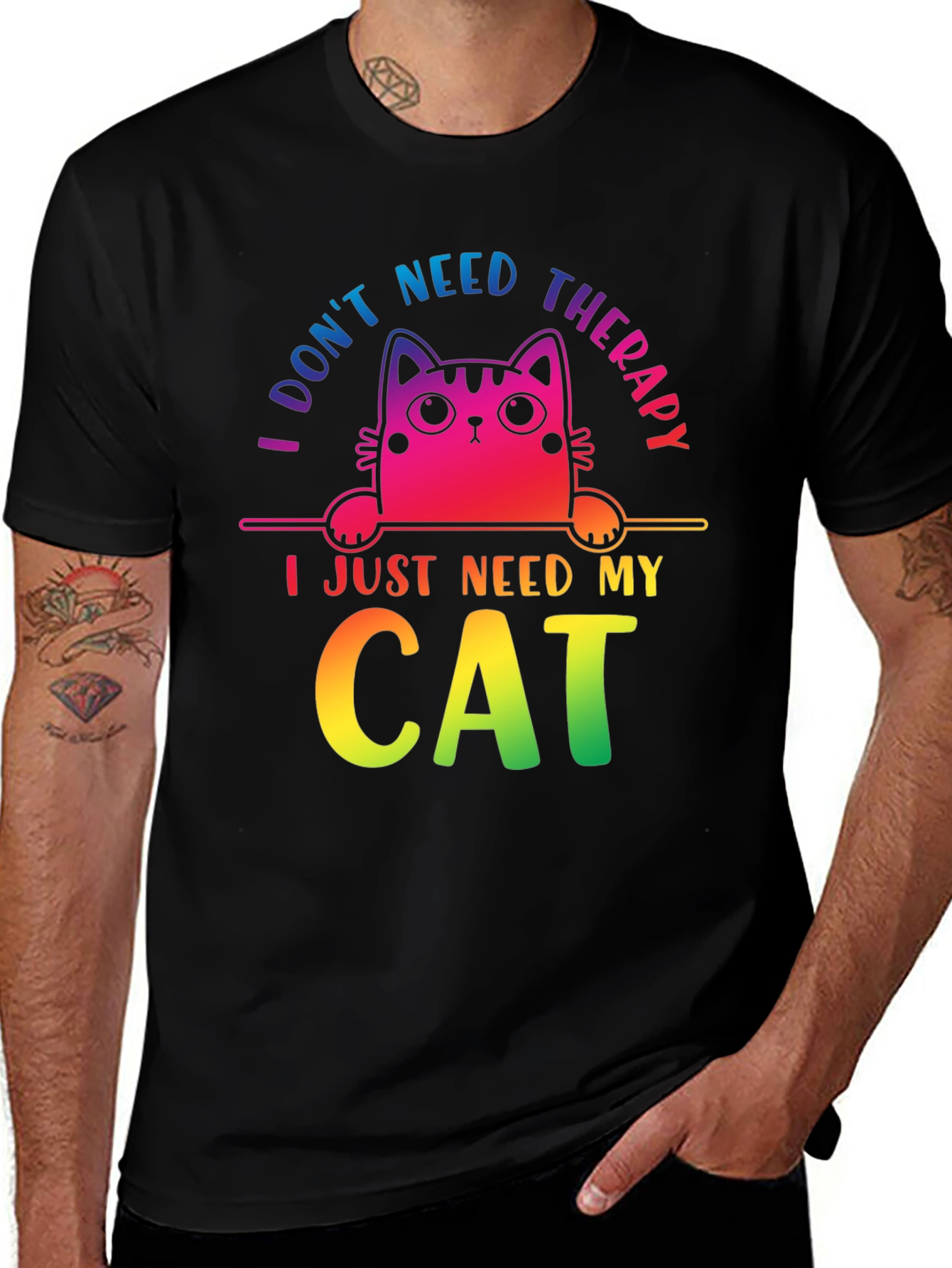 Variant 24 of I Don't Need Therapy Cat T-Shirt