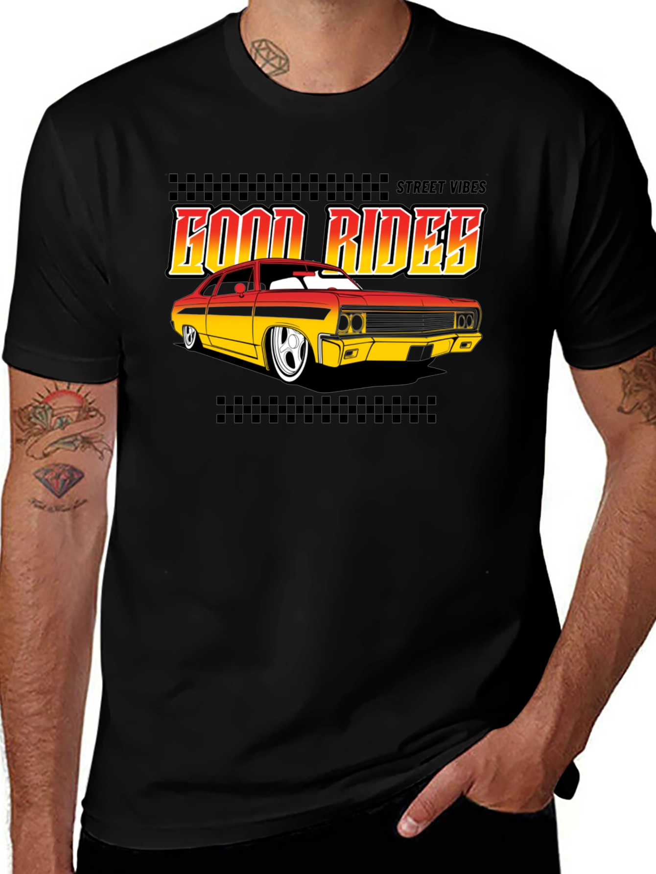 Variant 13 of Good Rides Graphic Tee - Classic Car Street Vibes
