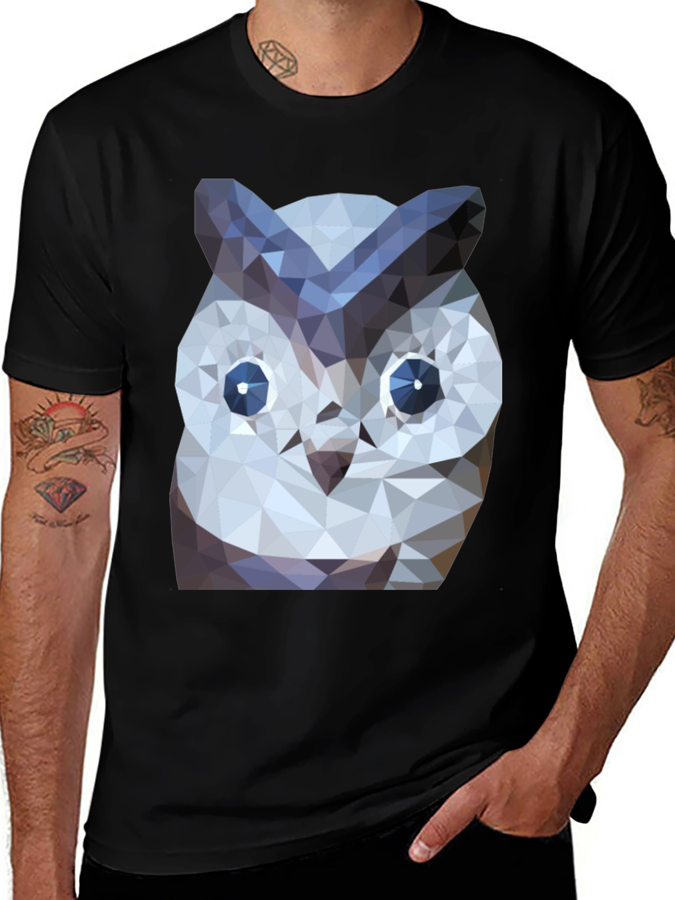 Variant 22 of Geometric Owl Graphic Tee - Modern Style